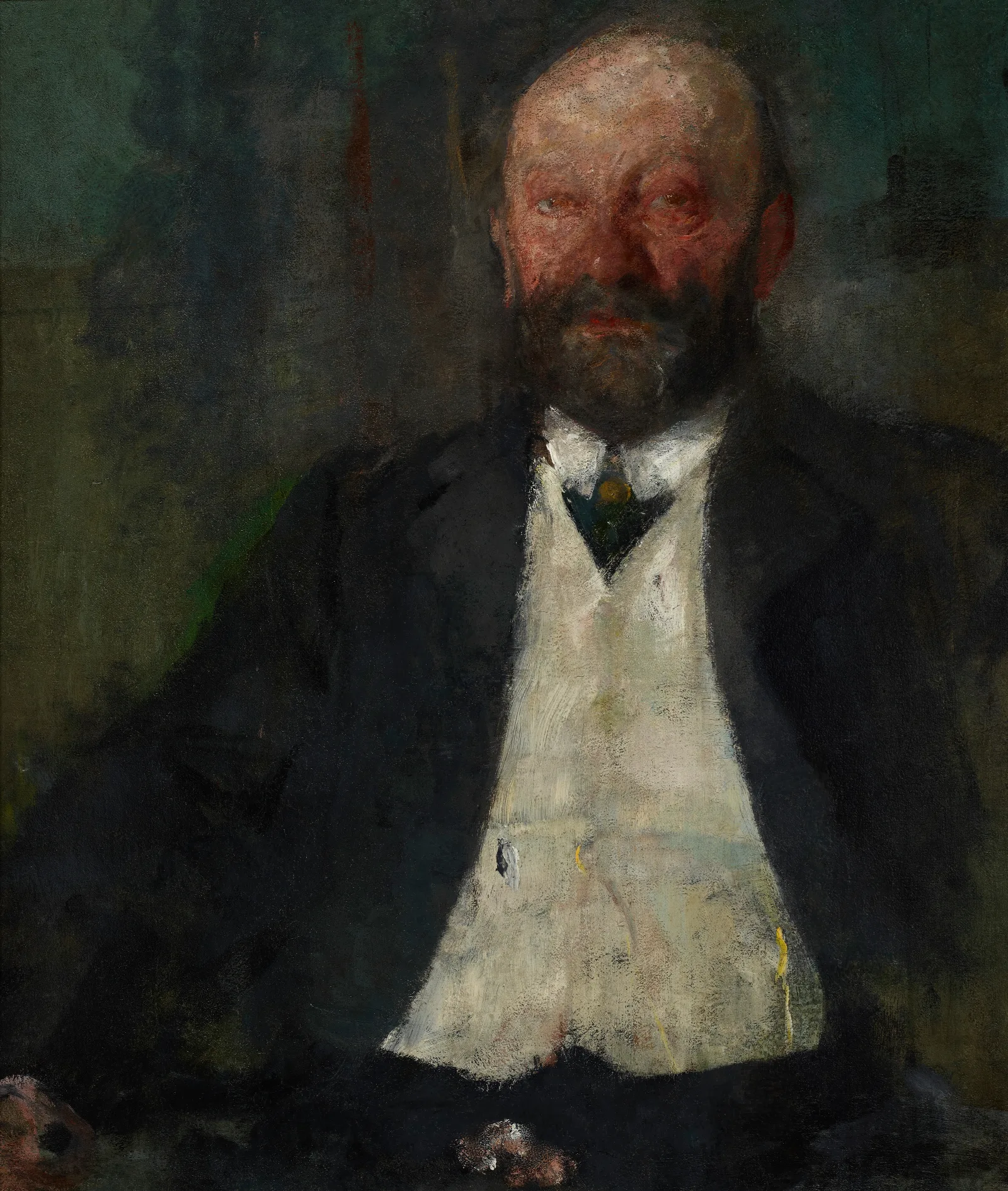 Portrait Of Adam Nowina Boznanski Artists Father Wall Art by Olga Boznanska - Canvas Print