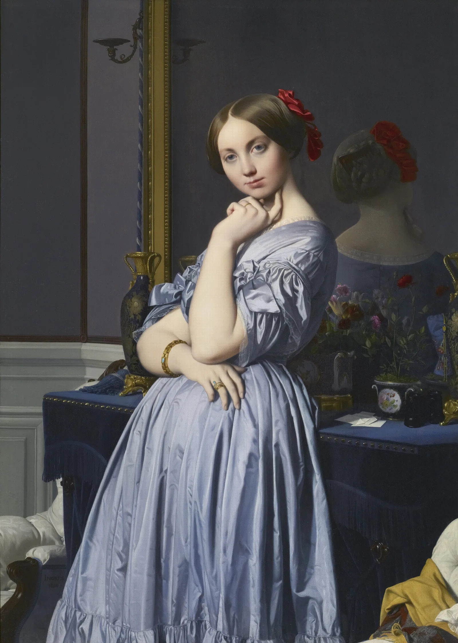 Portrait Of Comtesse Dhaussonville Wall Art by Jean Auguste Dominique Ingres - Canvas Print