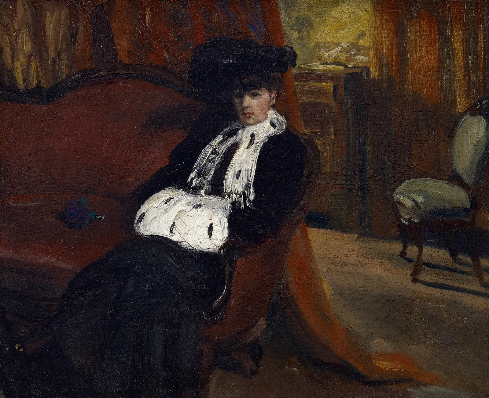 The Ermine Muff Wall Art by William James Glackens - Canvas Print
