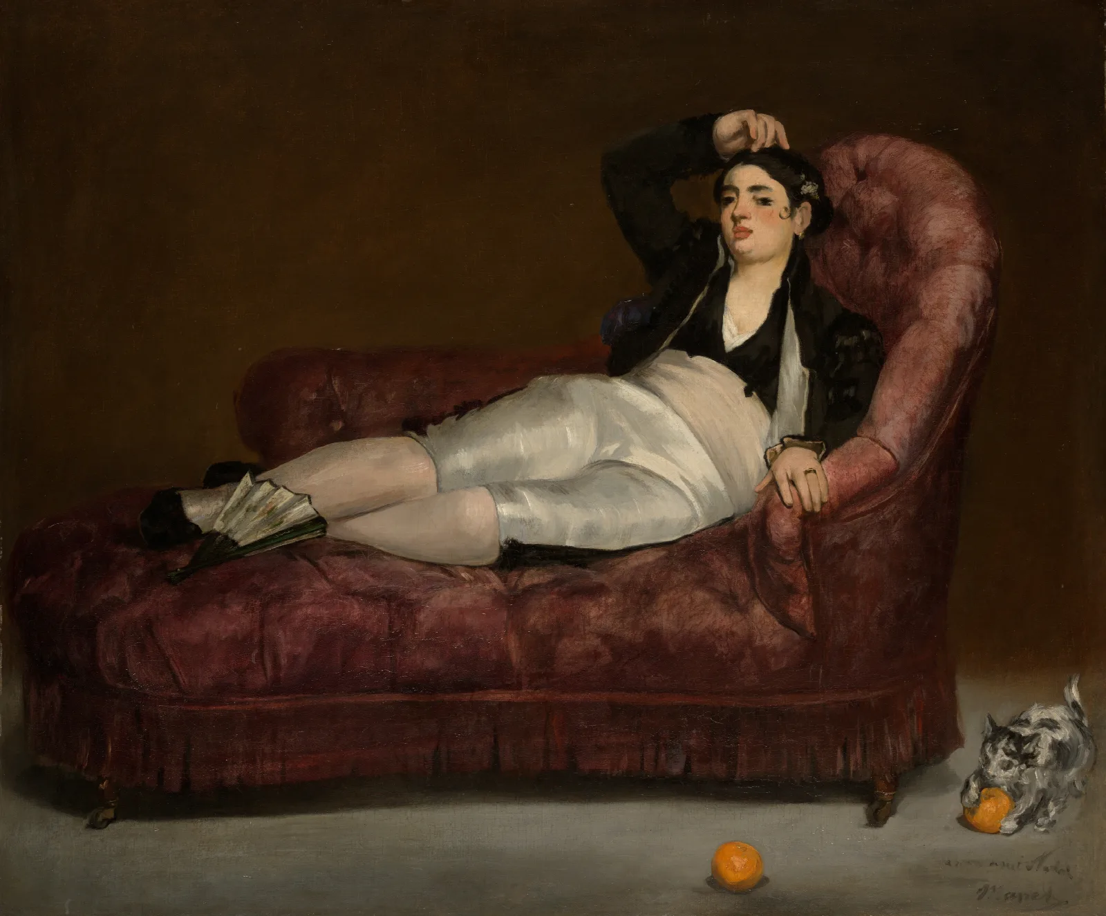 Reclining Young Woman In Spanish Costume 2 Wall Art by Édouard Manet - Canvas Print