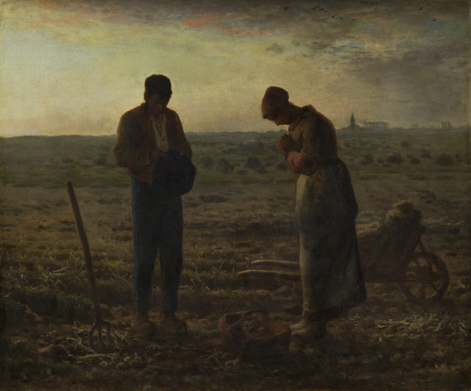 The Angelus Wall Art by Jean-François Millet - Canvas Print