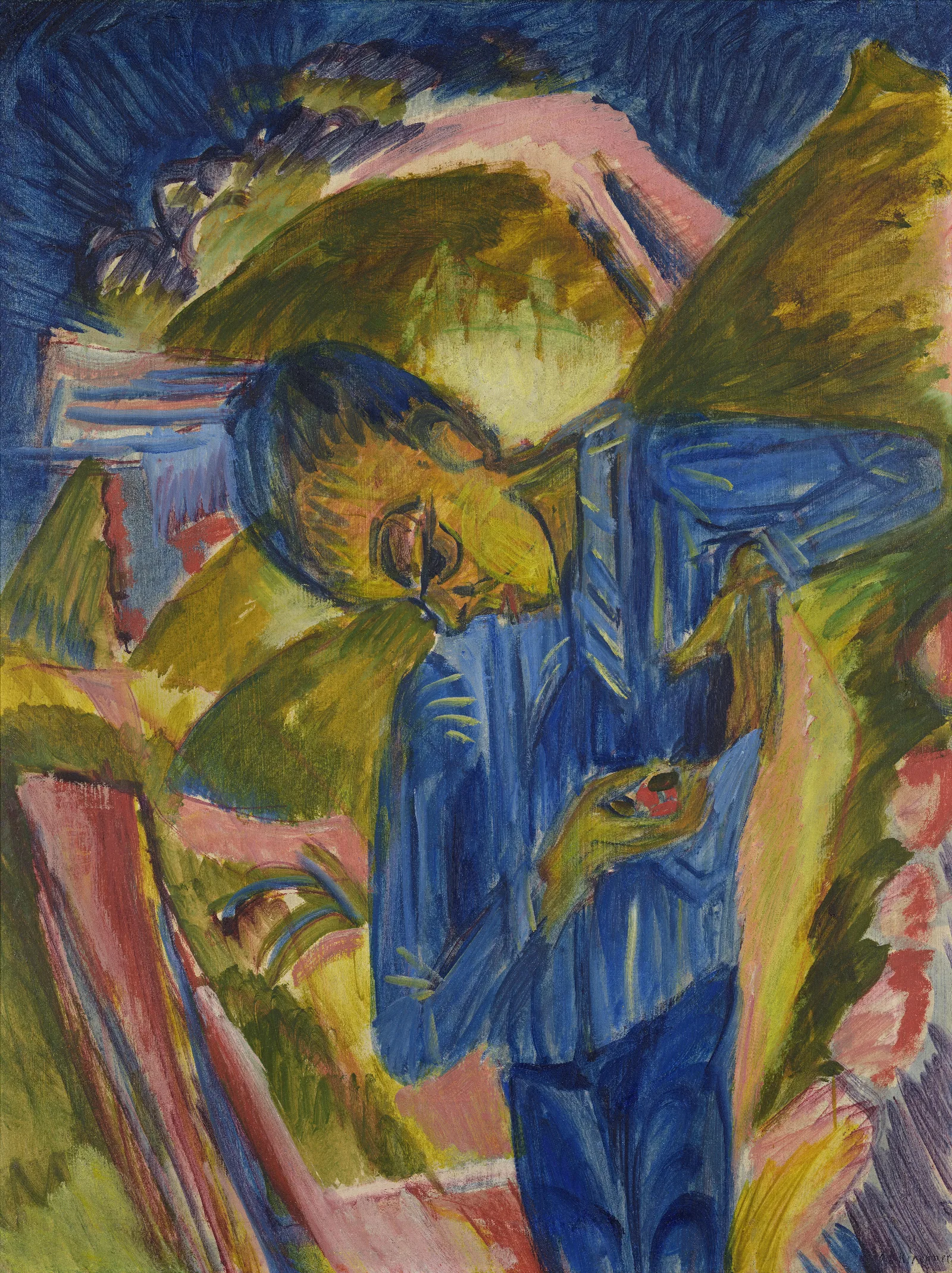 Knave With Sweeties Wall Art by Ernst Ludwig Kirchner - Canvas Print