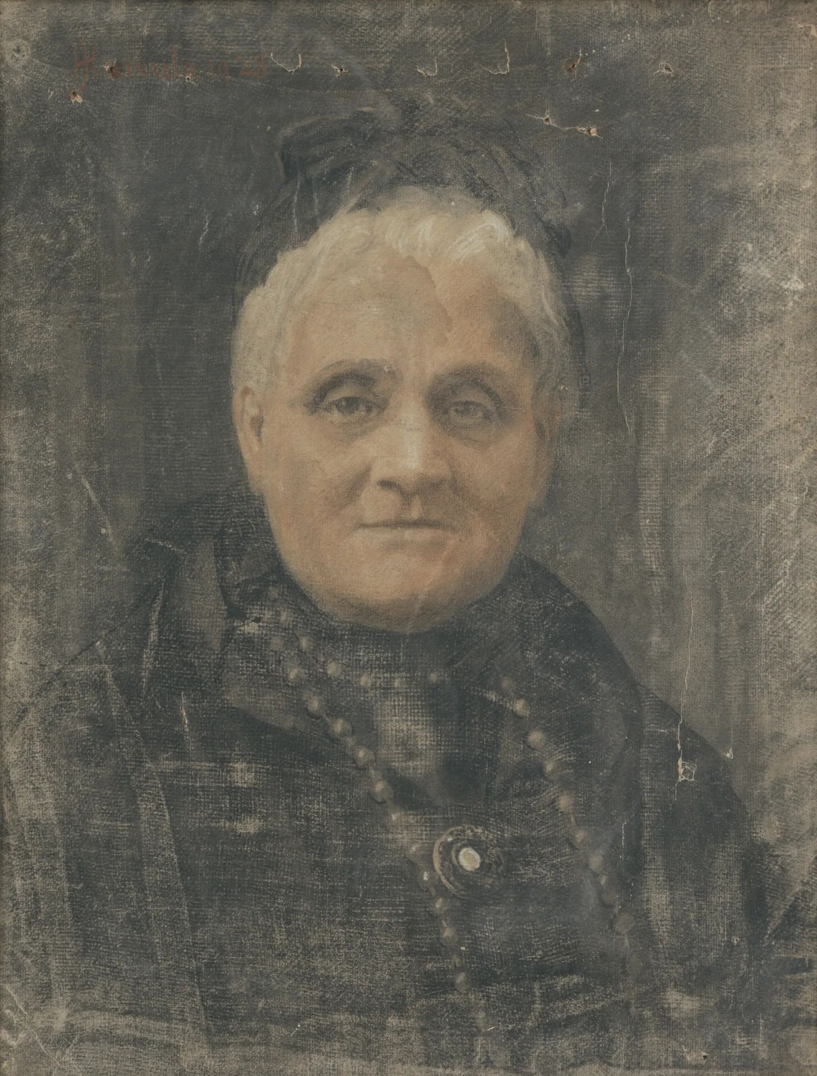 Portrait Of A Woman 72 Wall Art by Jozef Hanula - Canvas Print