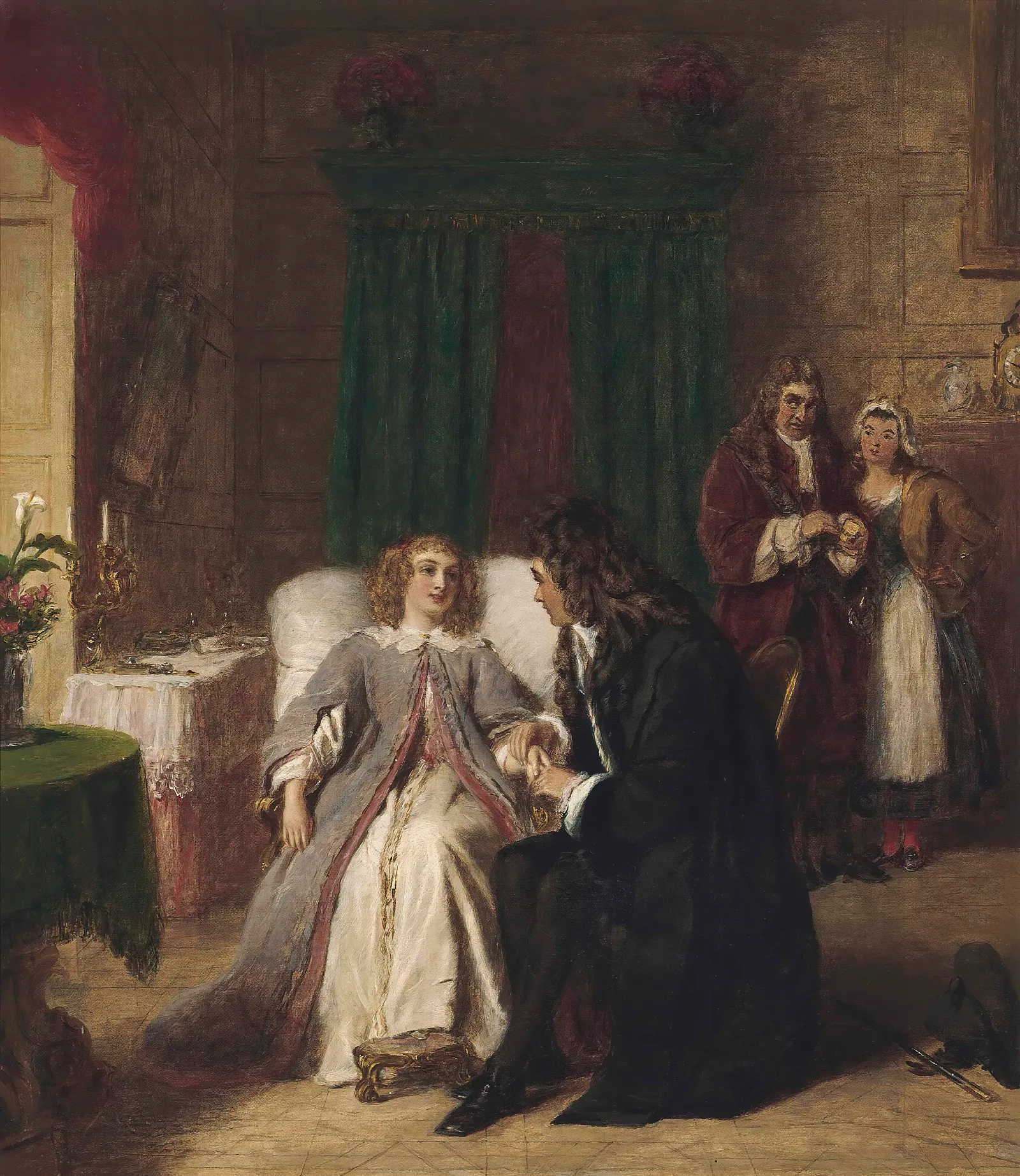 La Malade Imaginaire Wall Art by William Powell Frith - Canvas Print