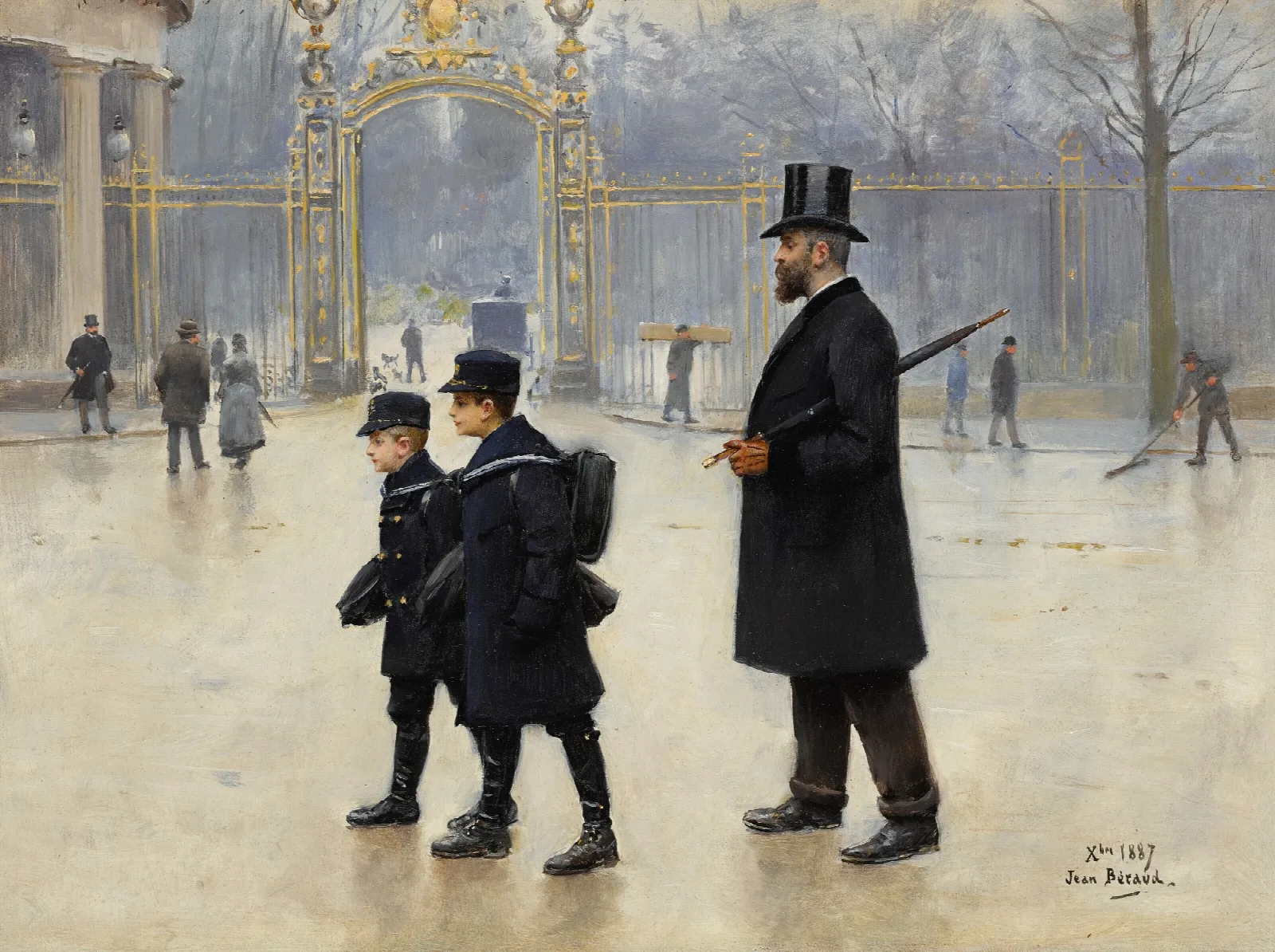 Le Parc Monceau Wall Art by Jean Béraud - Canvas Print
