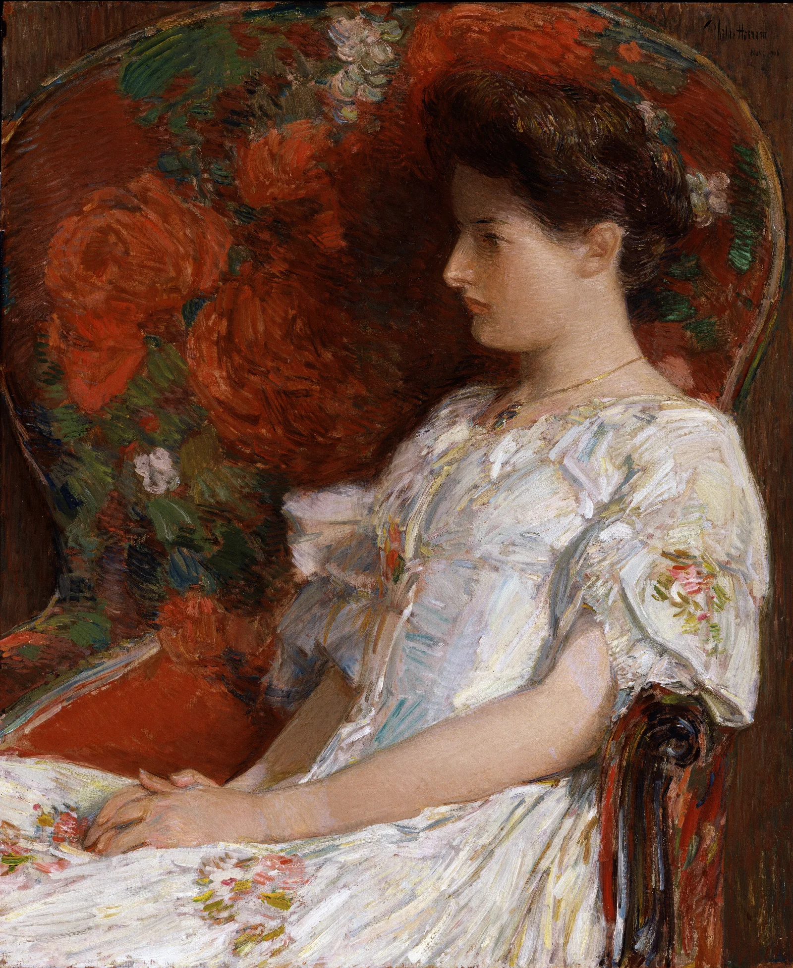 The Victorian Chair Wall Art by Childe Hassam - Canvas Print