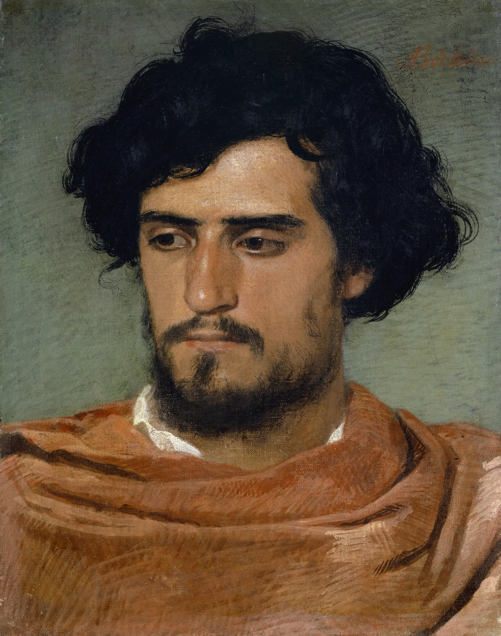 Head Of A Roman Wall Art by Arnold Böcklin - Canvas Print