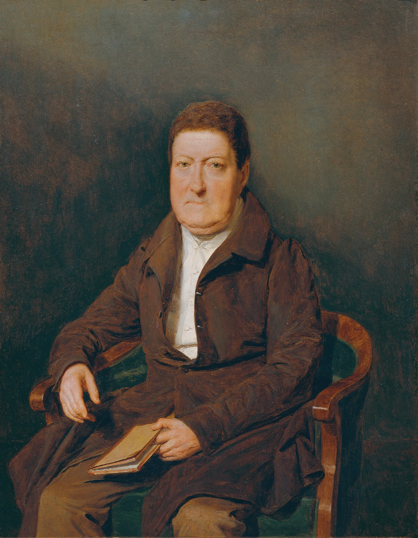 Herr Wohlleben Der Bruder Des Wiener Burgermeisters Stephan Edler Von Wohlleben Wall Art by Ferdinand Georg Waldmüller - Canvas Print