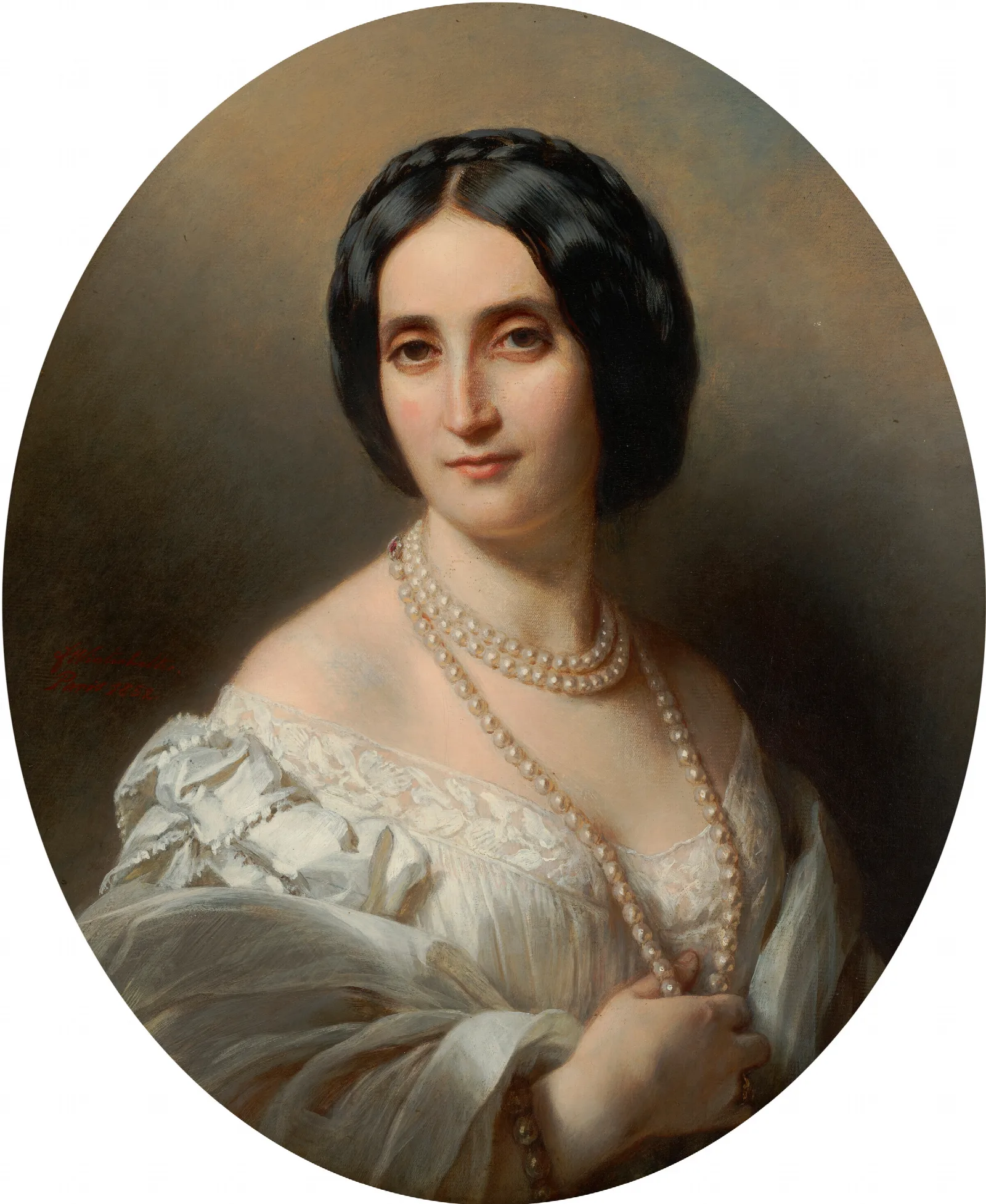 Eugenie Viscountess Esher Nee Mayer 1814 1904 Wall Art by Franz Xaver Winterhalter - Canvas Print
