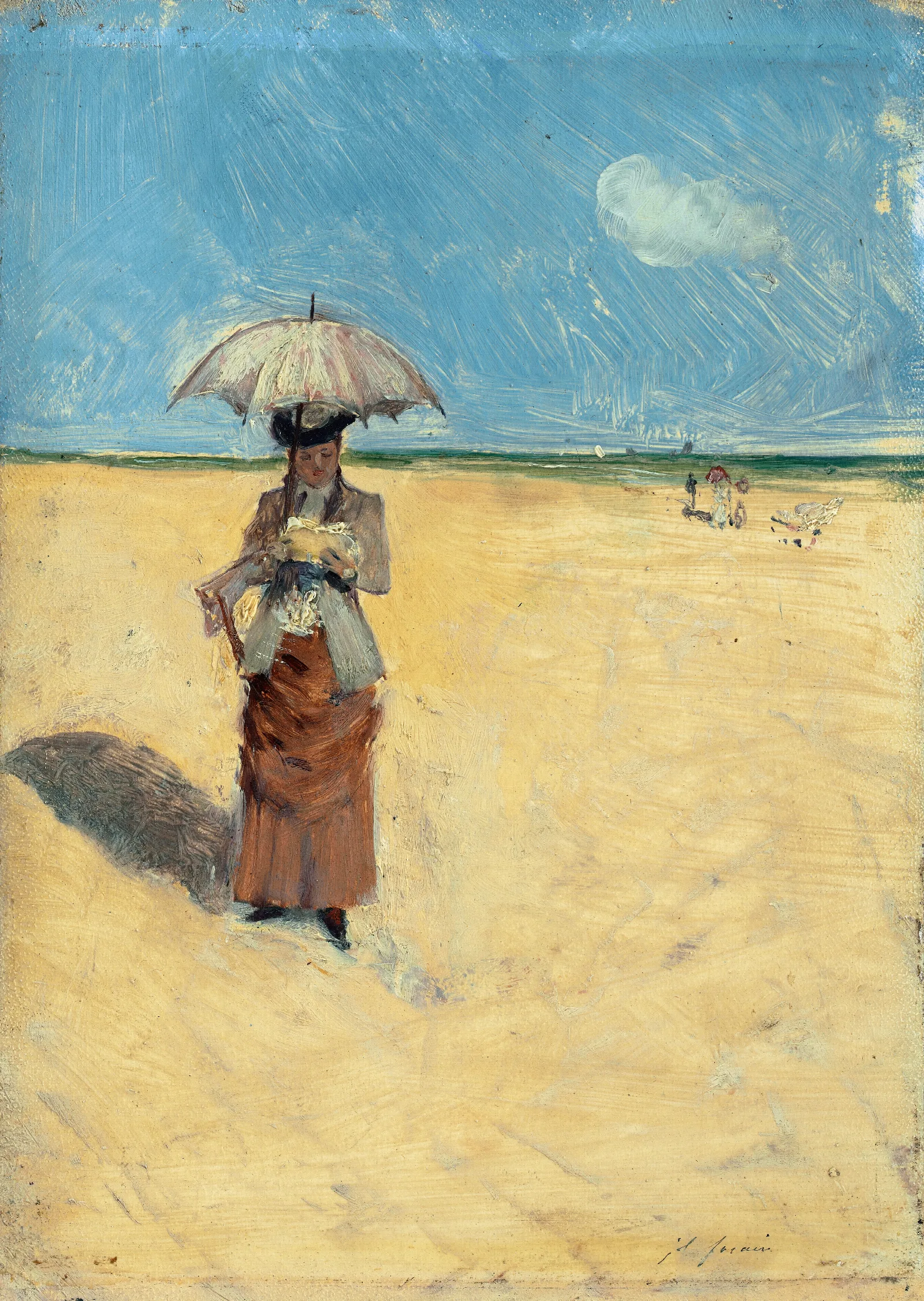 Walk In The Sun Wall Art by Jean-Louis Forain - Canvas Print
