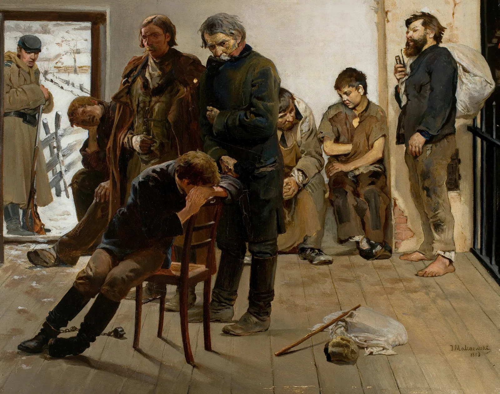 On The Way To Exile Prisoners Wall Art by Jacek Malczewski - Canvas Print