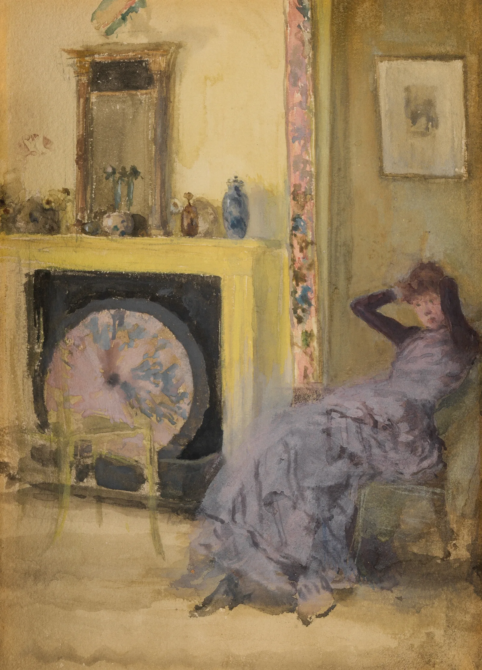 The Yellow Room Wall Art by James Abbott McNeill Whistler - Canvas Print
