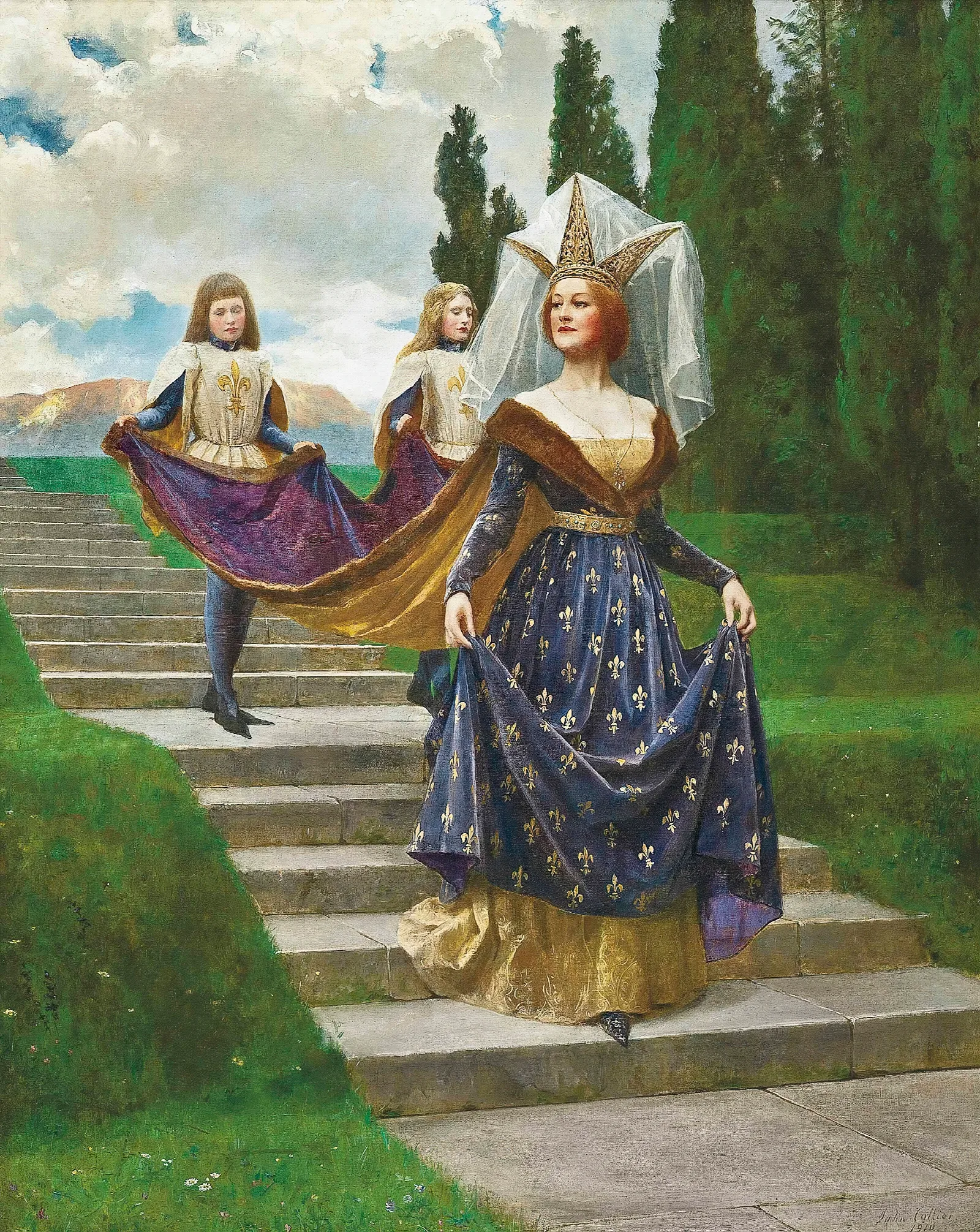 A Great Lady Wall Art by John Collier - Canvas Print