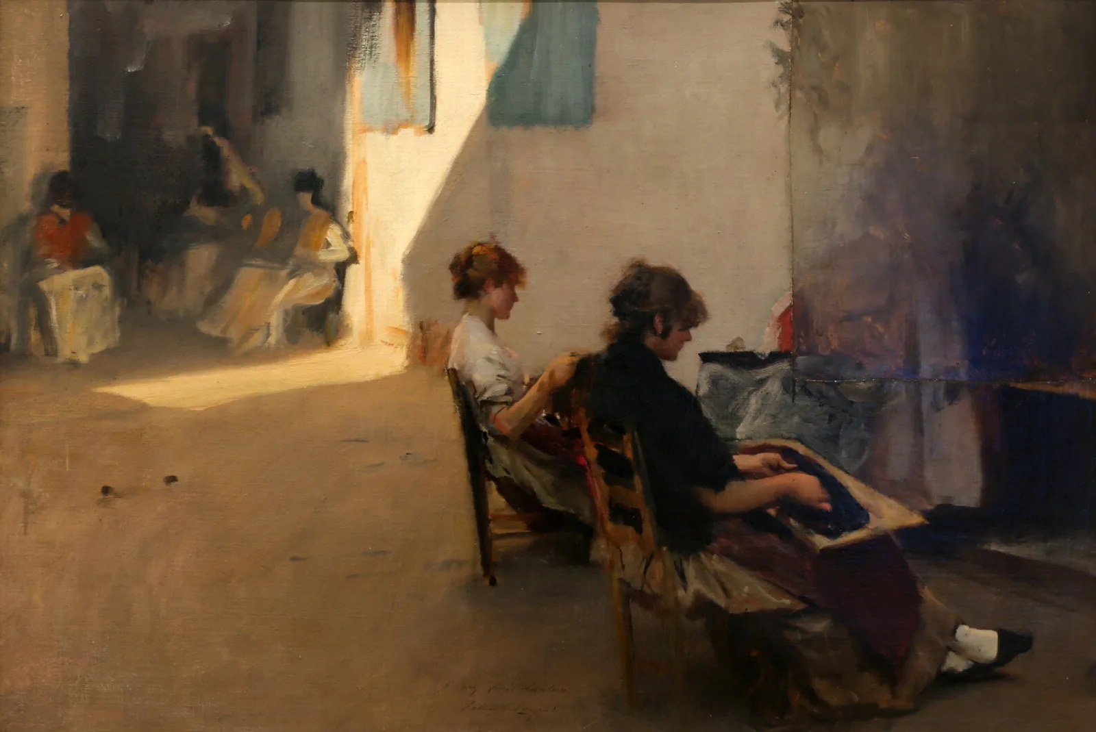 The Bead Threaders Of Venice Wall Art by John Singer Sargent - Canvas Print