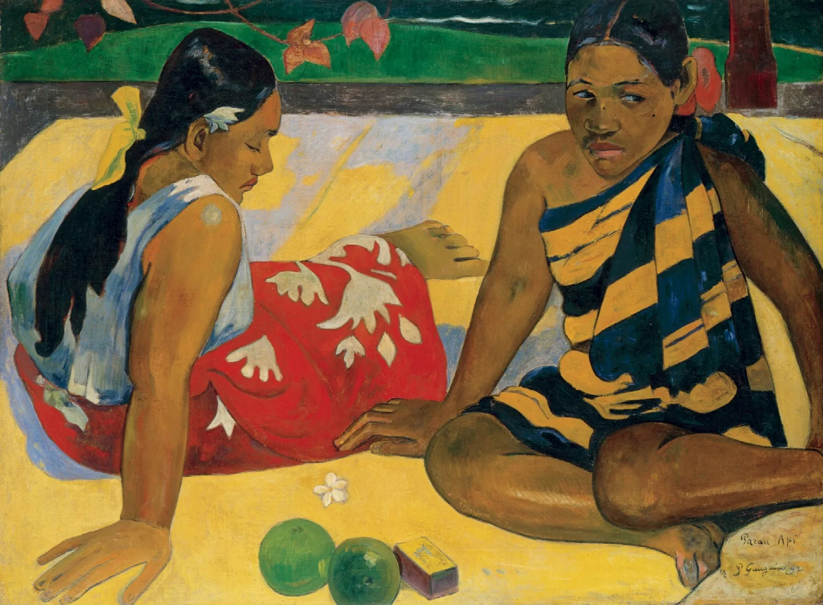 Parau Api What News Wall Art by Paul Gauguin - Canvas Print