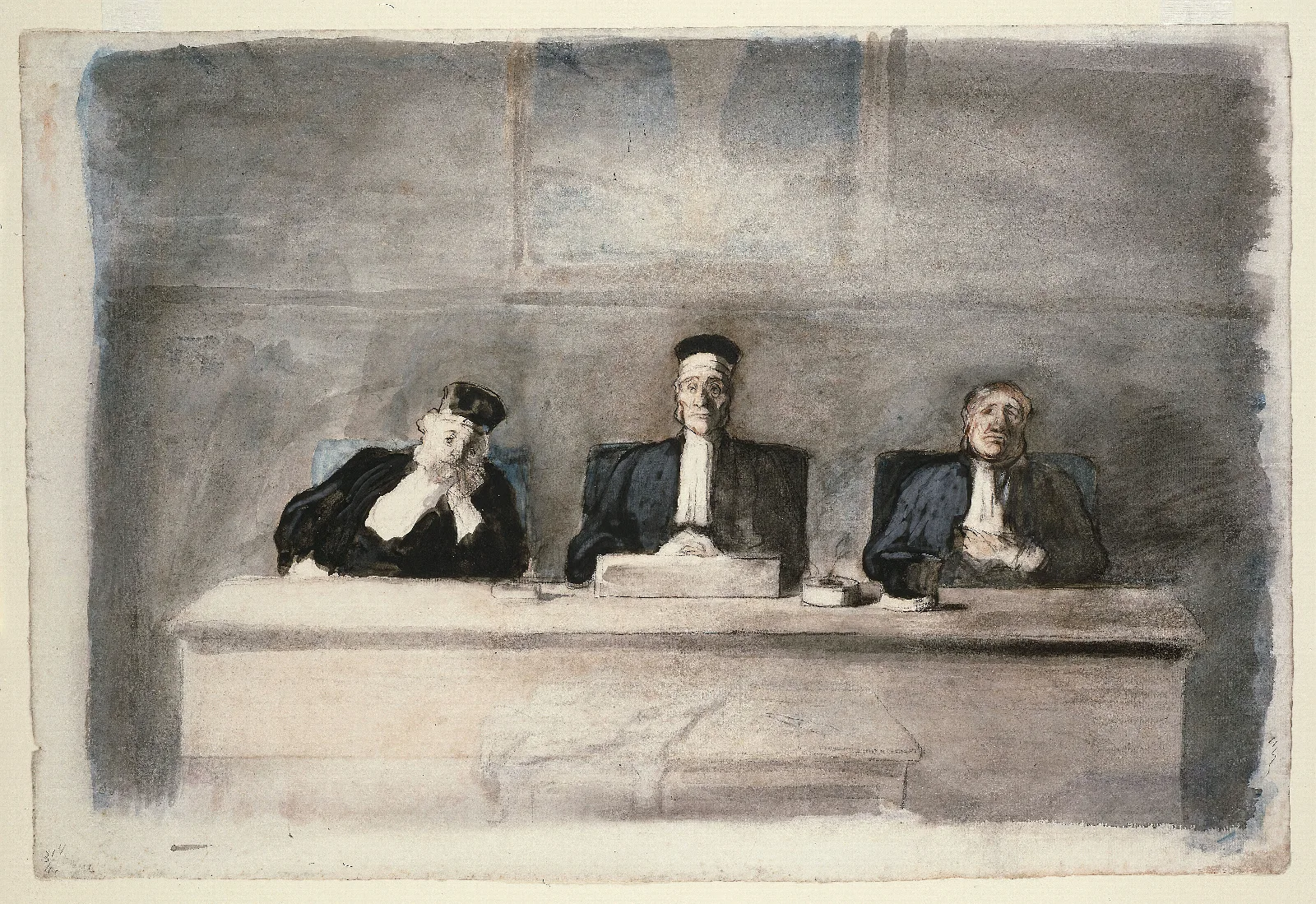 The Three Judges Wall Art by Honoré Daumier - Canvas Print