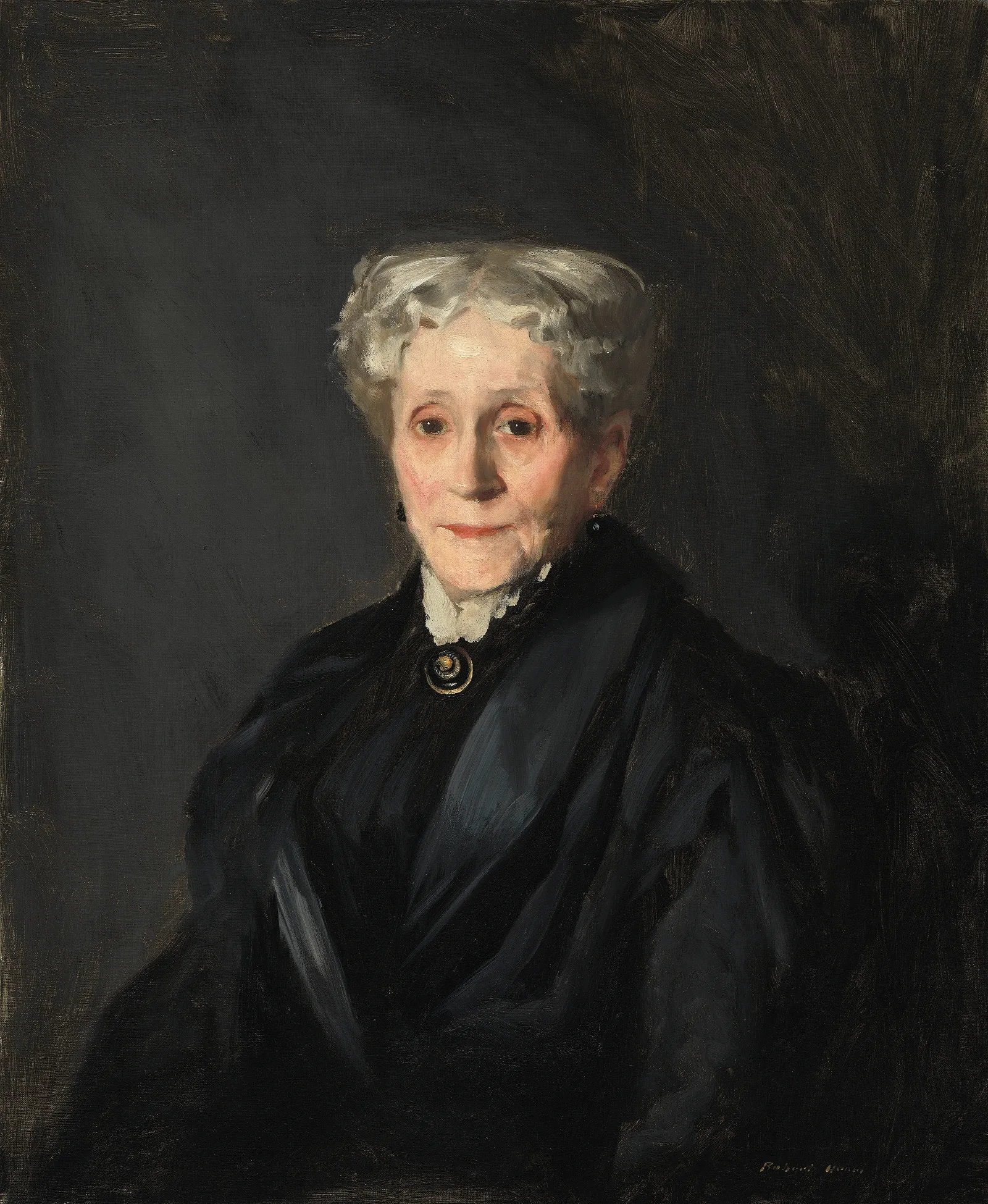 Elizabeth Virginia Lanning Bradner Smith Mrs George Cotton Smith Wall Art by Robert Henri - Canvas Print