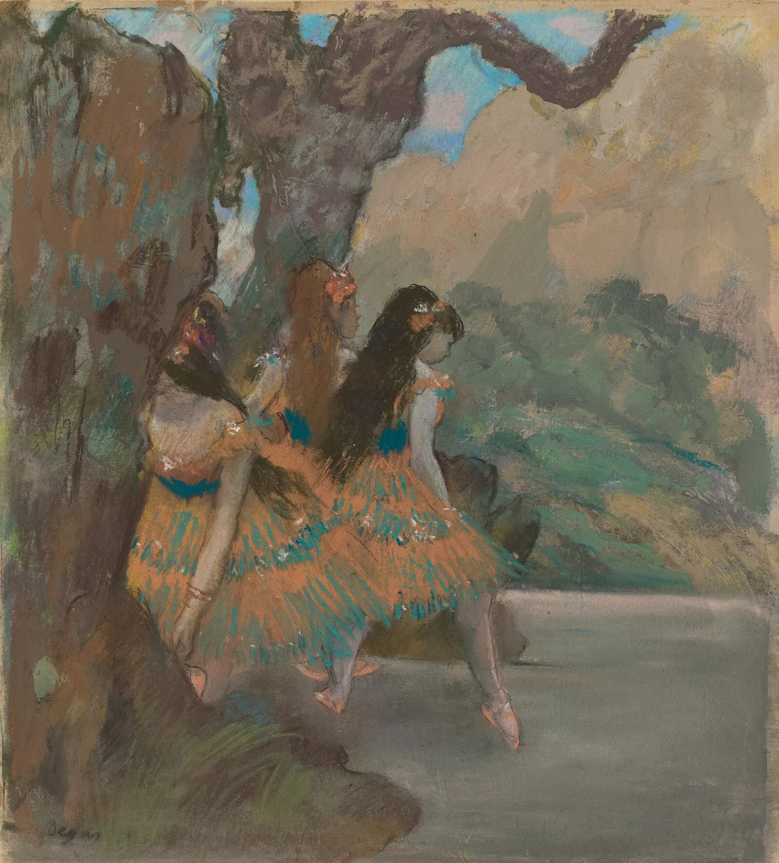 Ballet Dancers 2 Wall Art by Edgar Degas - Canvas Print