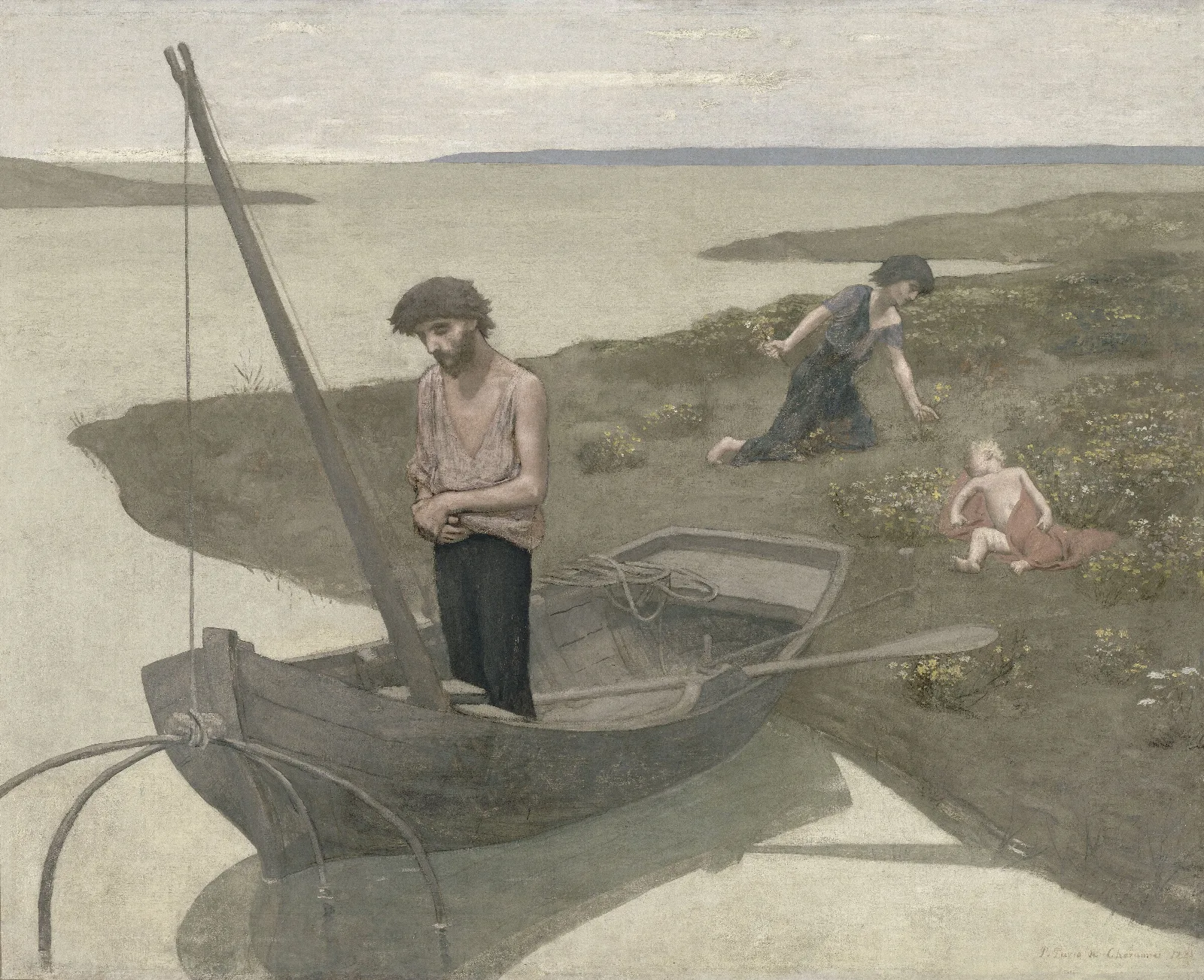 The Poor Fisherman Wall Art by Pierre Puvis de Chavannes - Canvas Print