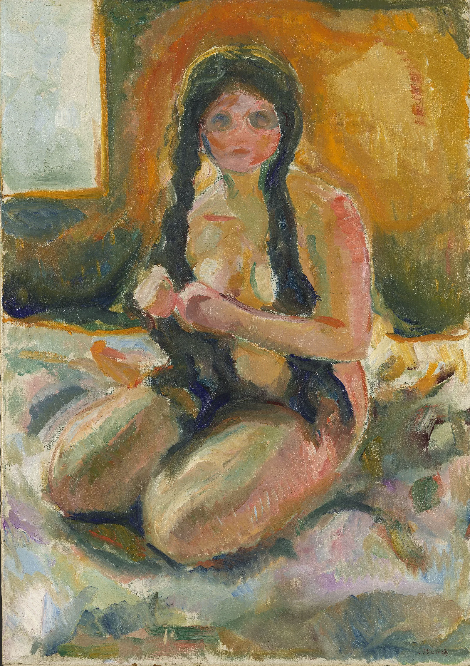 Seated Nude 11 Wall Art by Edvard Munch - Canvas Print