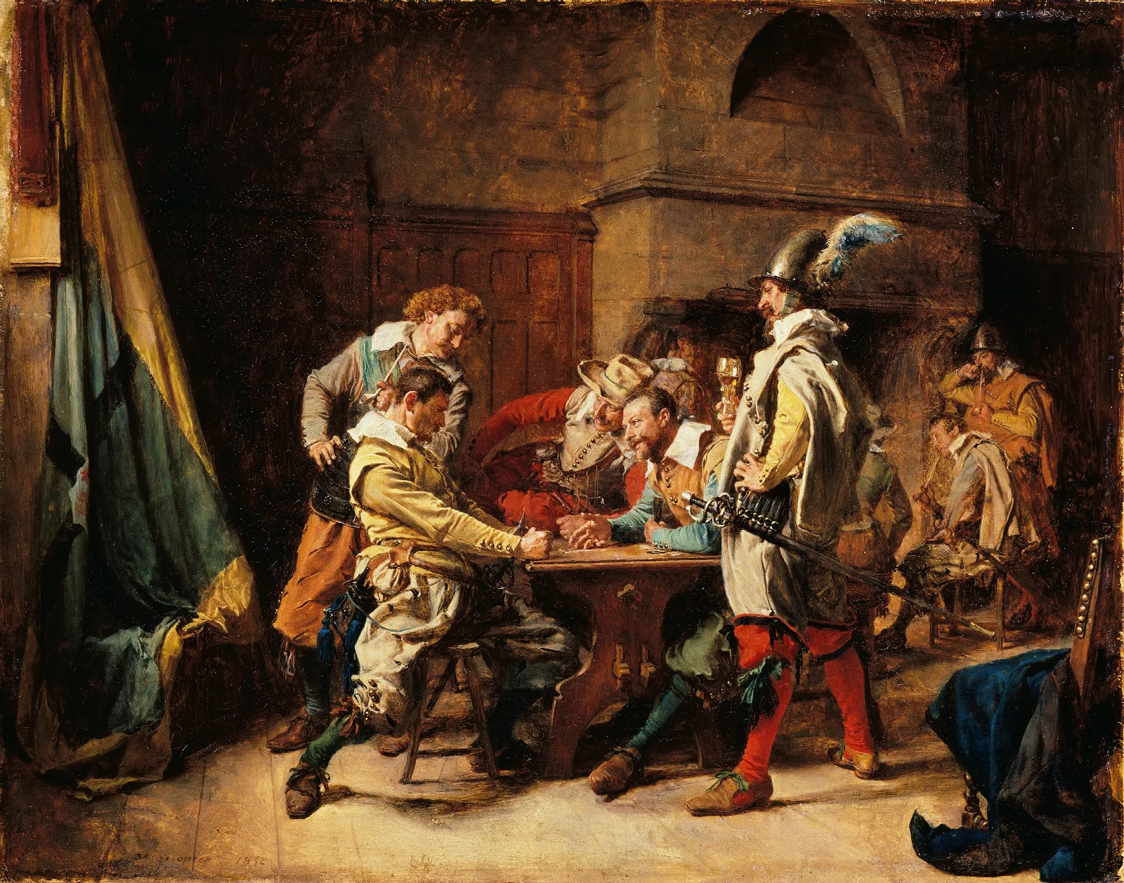 The Lost Game Wall Art by Ernest Meissonier - Canvas Print