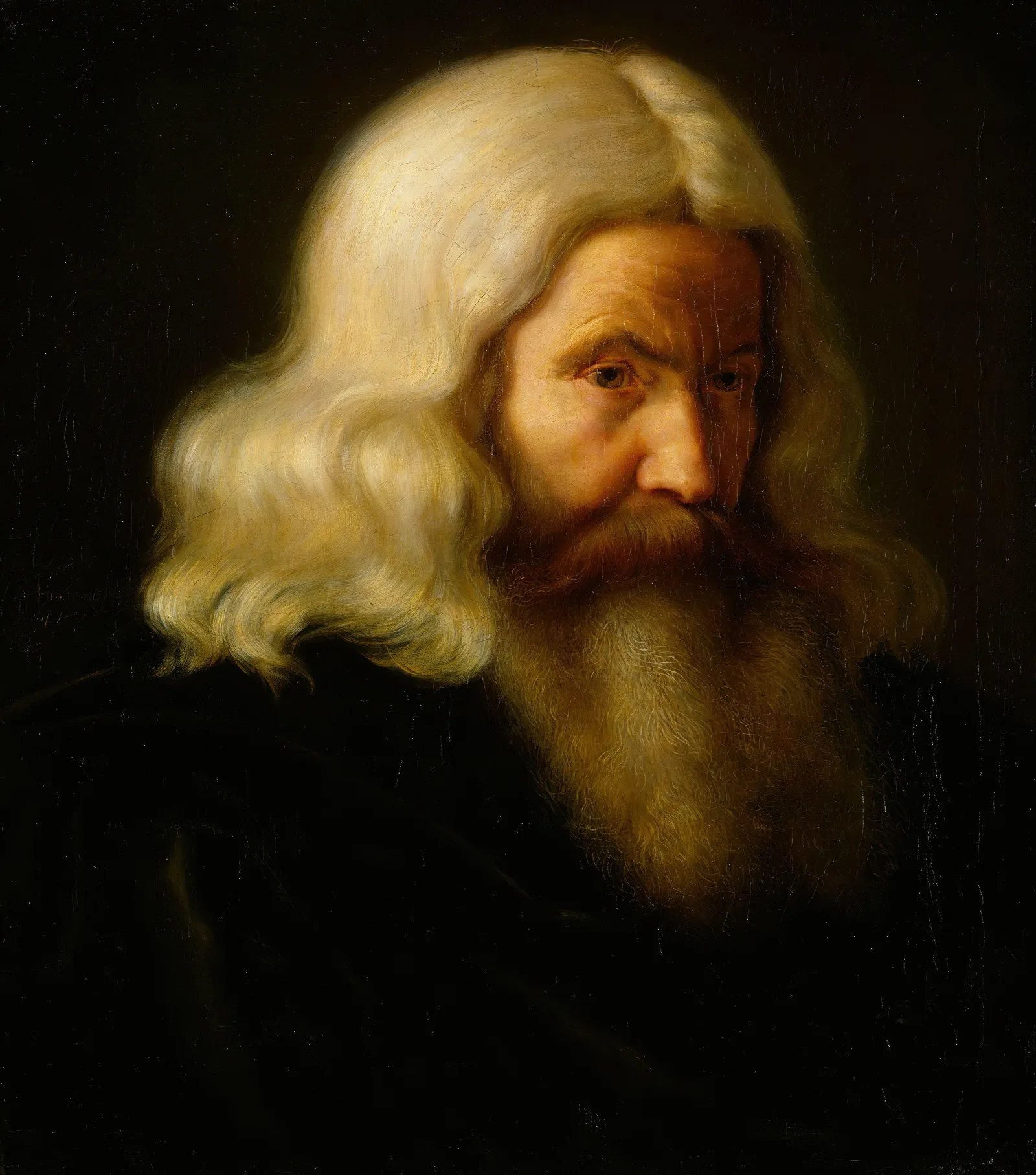 Study Of An Old Man 4 Wall Art by Adolph Tidemand - Canvas Print
