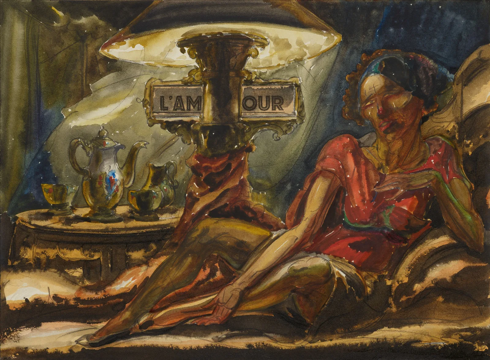Lamour 3 Wall Art by Alfred Ost - Canvas Print