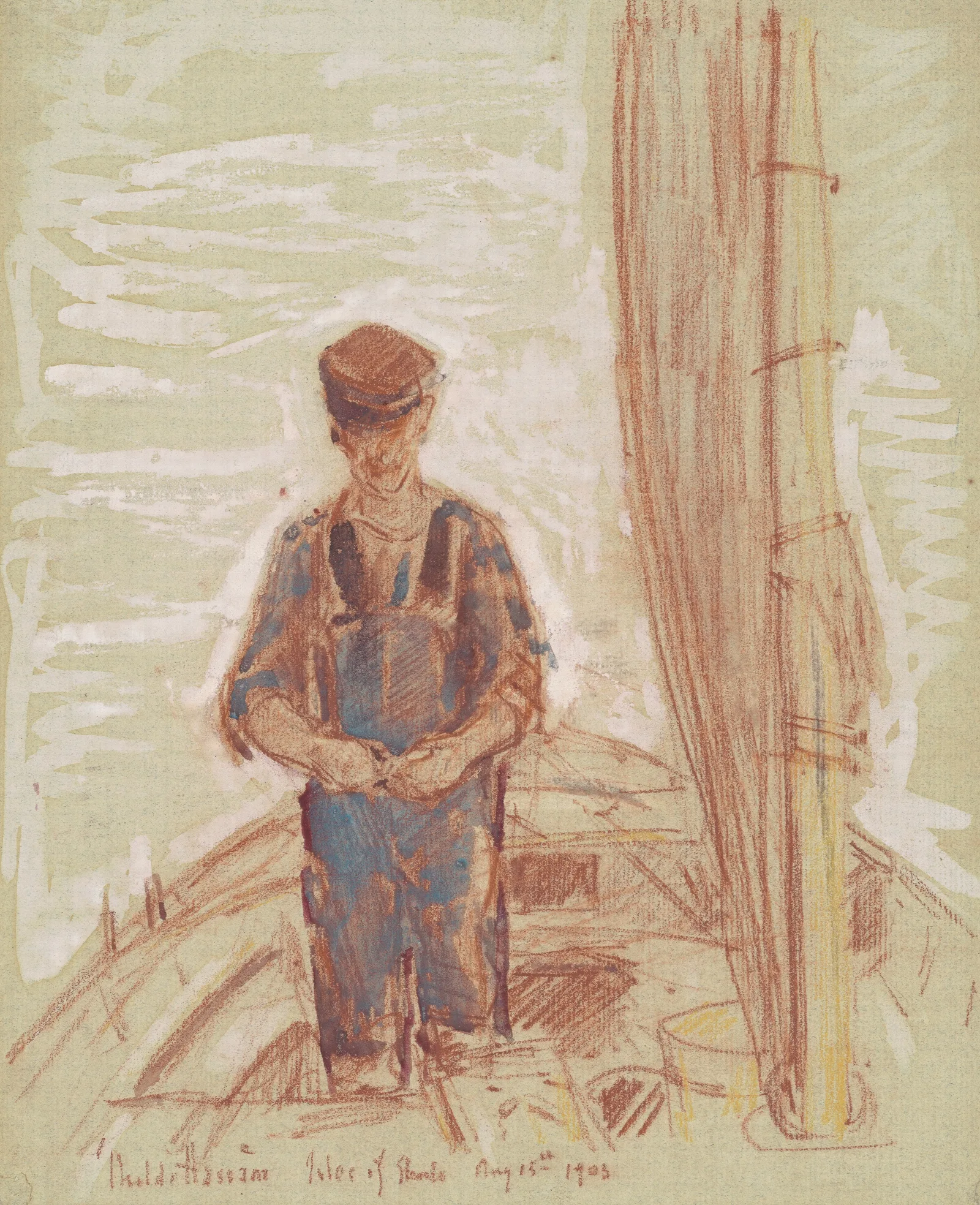 Fisherman Isle Of Shoals Wall Art by Childe Hassam - Canvas Print