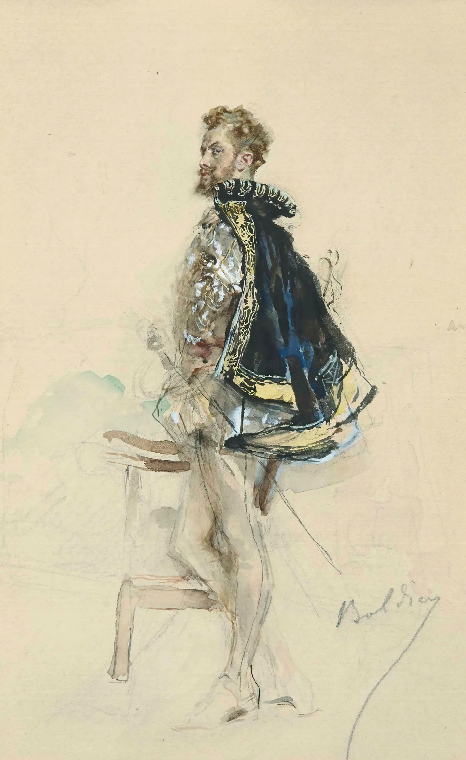 Raphael Duflos Dans Le Role Dhenri Iii Wall Art by Giovanni Boldini - Canvas Print