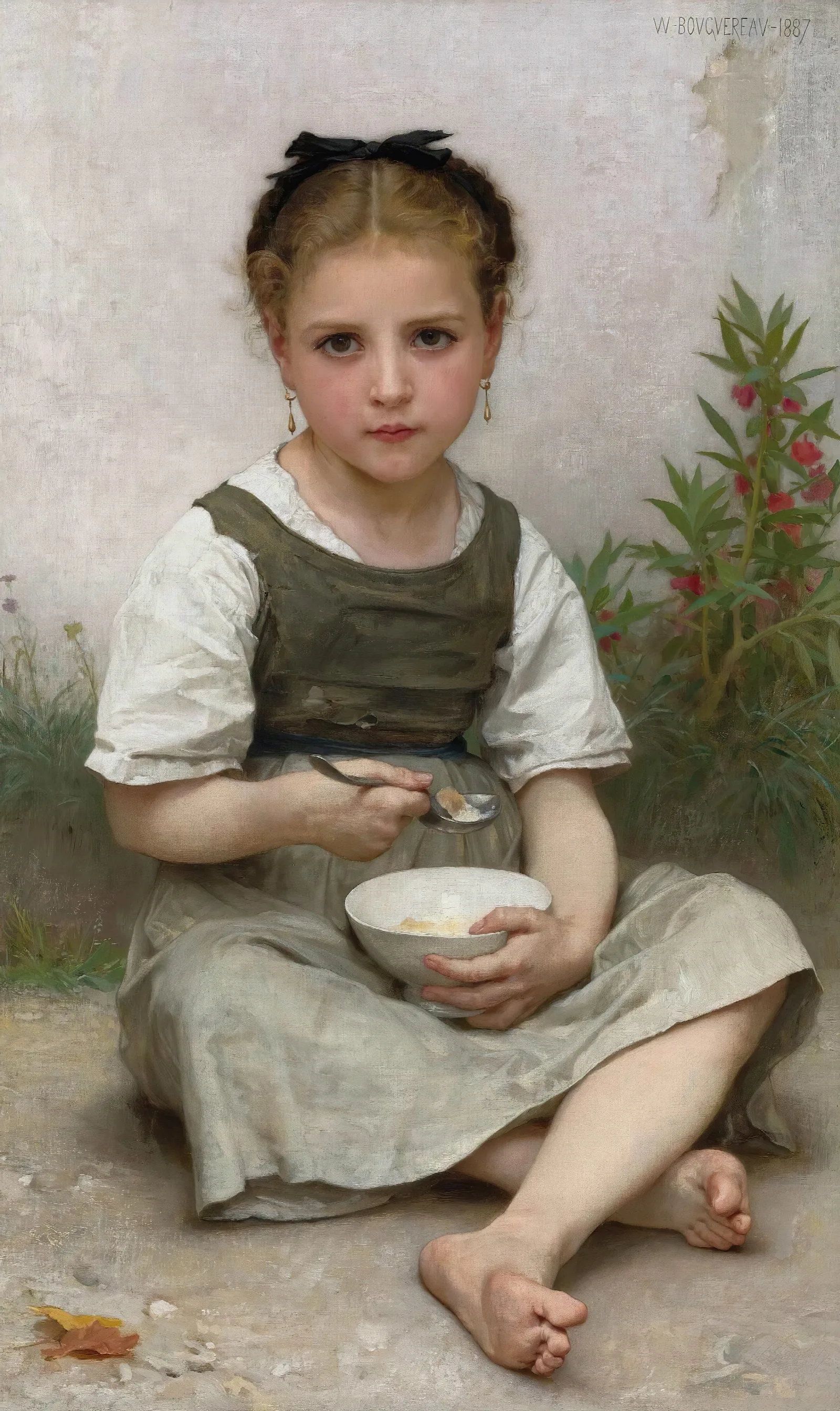 Le Dejeuner Du Matin Wall Art by William Bouguereau - Canvas Print