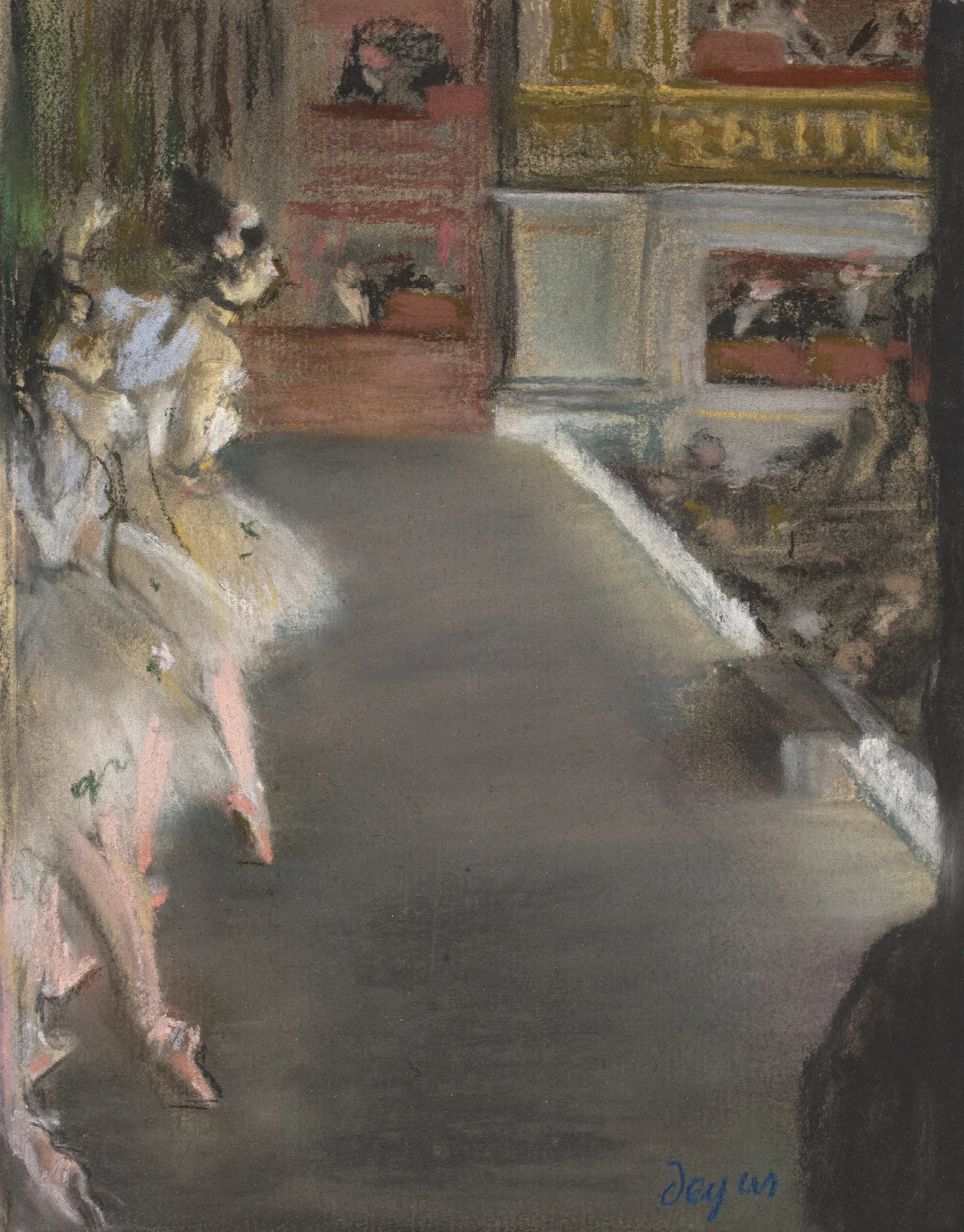 Dancers At The Old Opera House Wall Art by Edgar Degas - Canvas Print