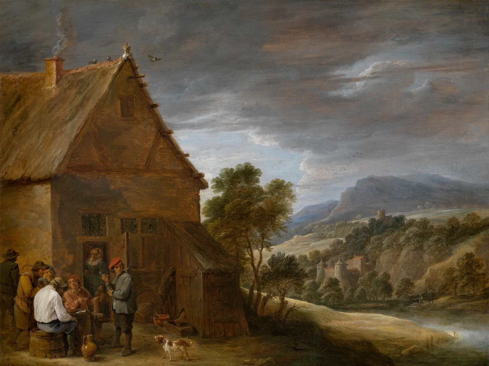 Tavern Scene 14 Wall Art by David Teniers The Younger - Canvas Print