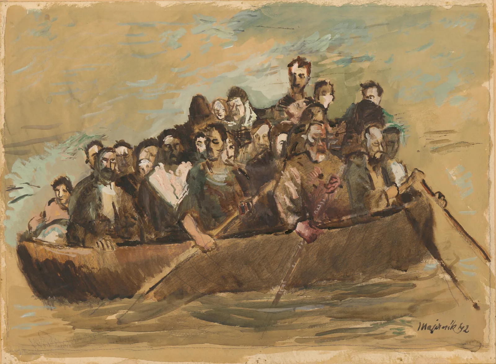 Refugees 4 Wall Art by Cyprián Majerník - Canvas Print