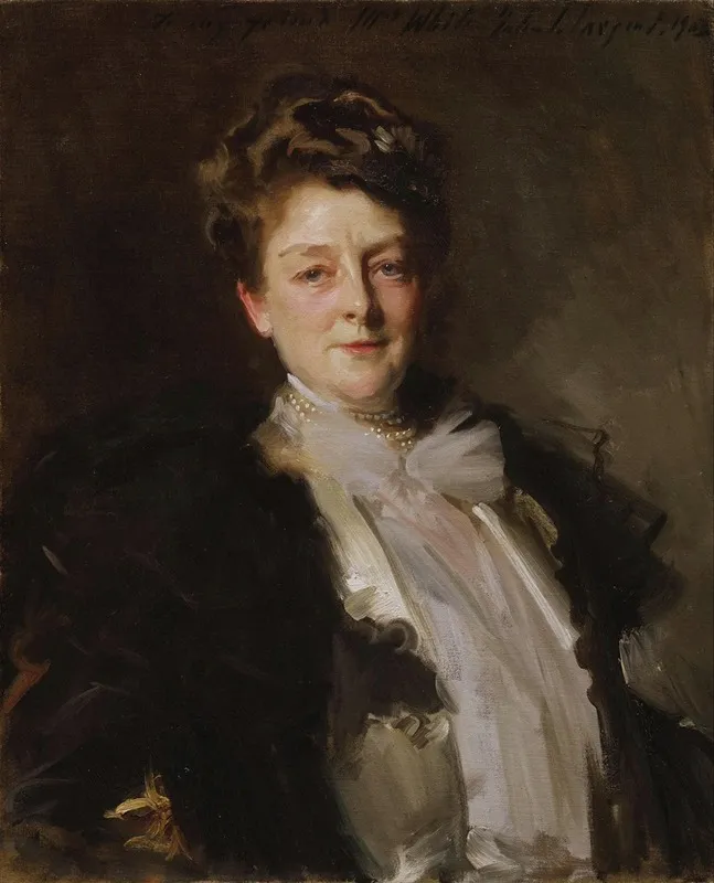 Portrait Of Mrs J William White Wall Art by John Singer Sargent - Canvas Print