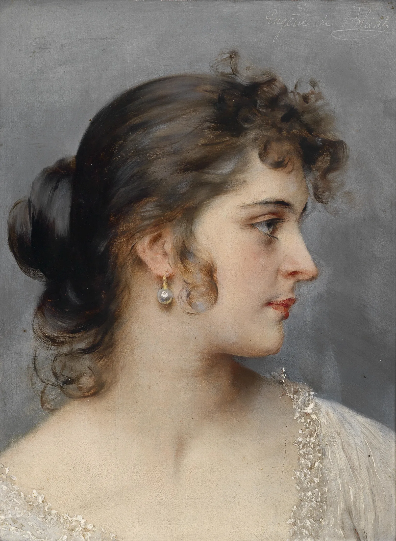 Bildnis Einer Dame Wall Art by Eugen von Blaas - Canvas Print