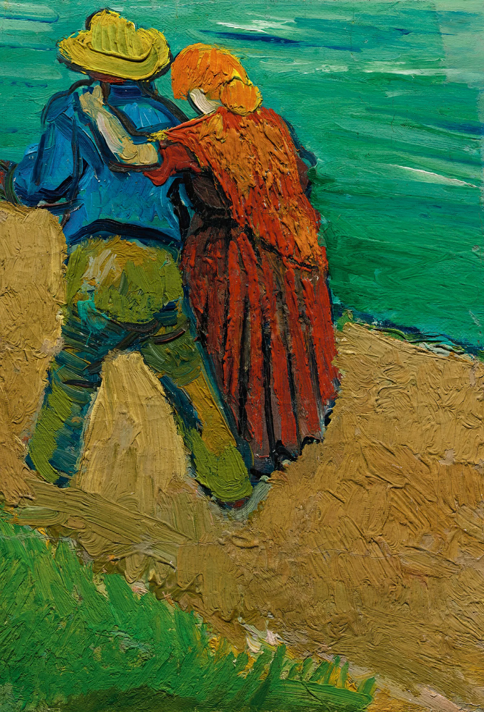 Eglogue En Provence Un Couple Damoureux Wall Art by Vincent van Gogh - Canvas Print