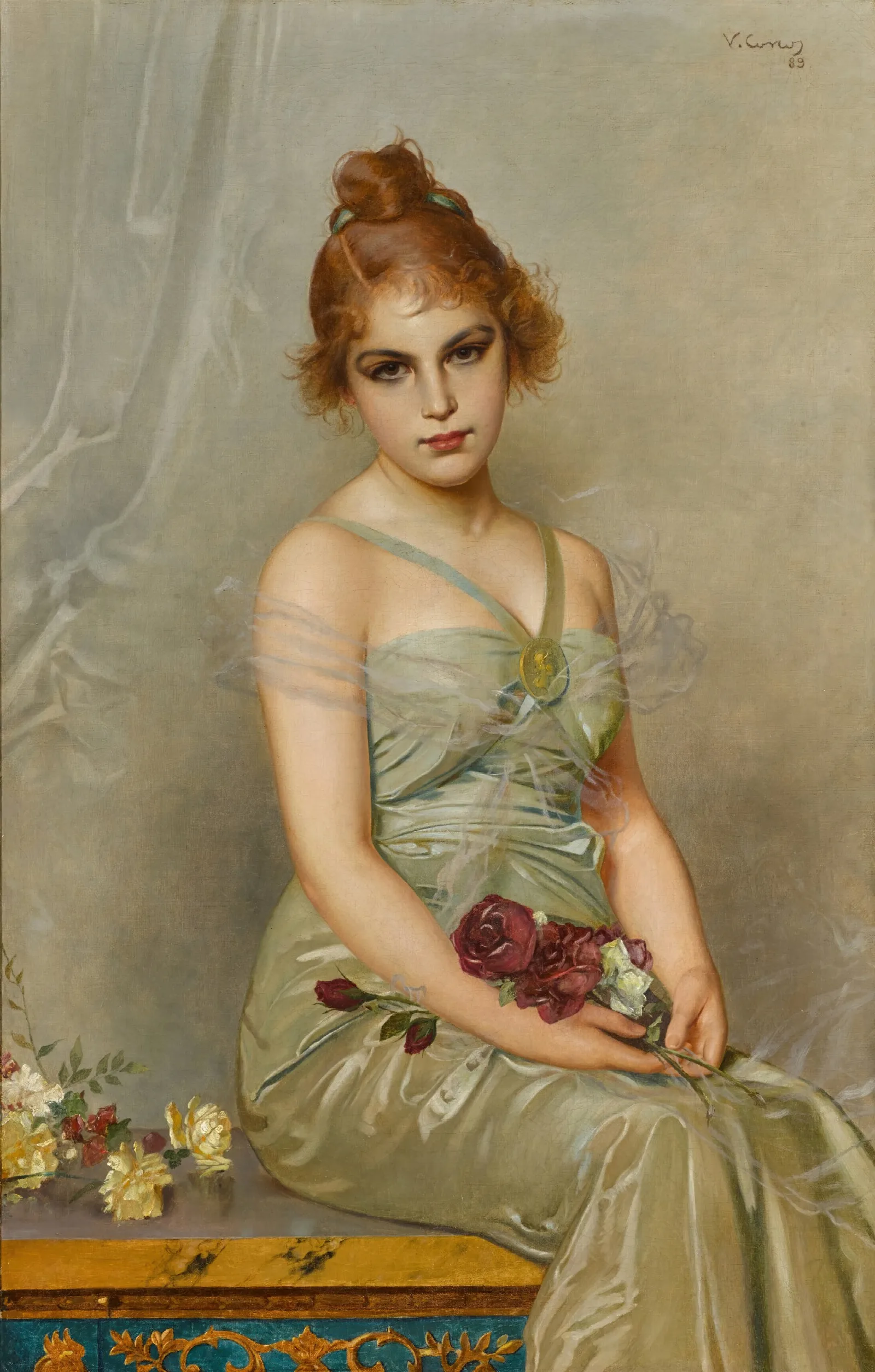 The Bouquet Wall Art by Vittorio Matteo Corcos - Canvas Print