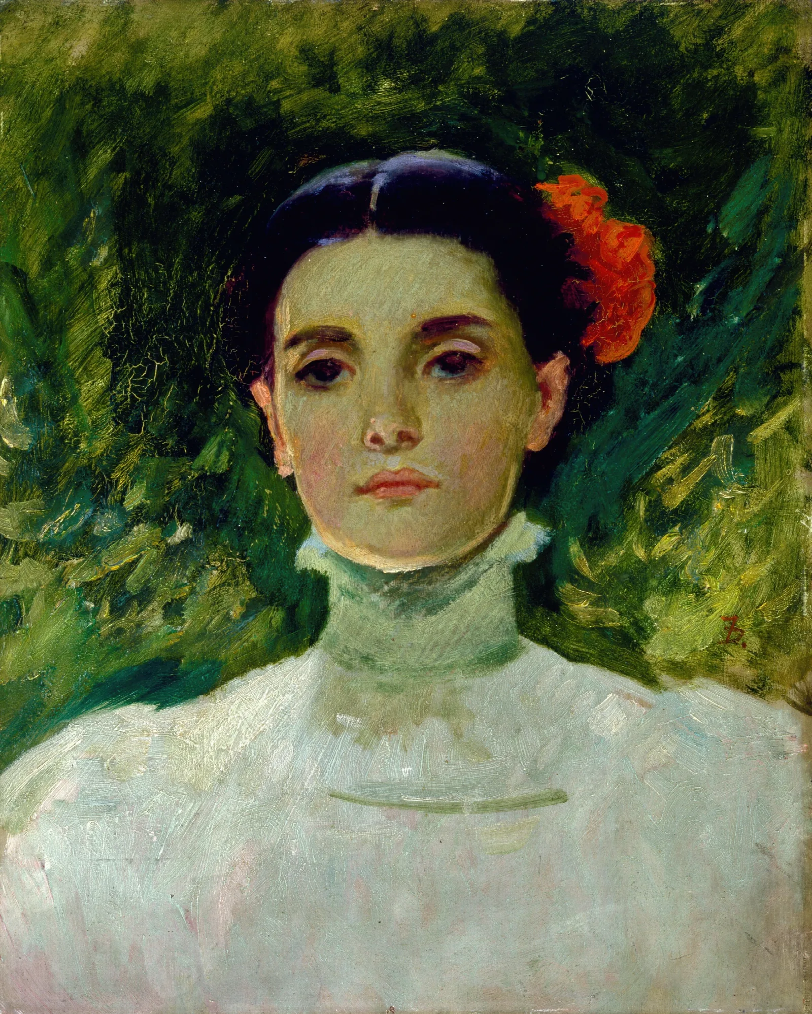 Portrait Of Maggie Wilson Wall Art by Frank Duveneck - Canvas Print