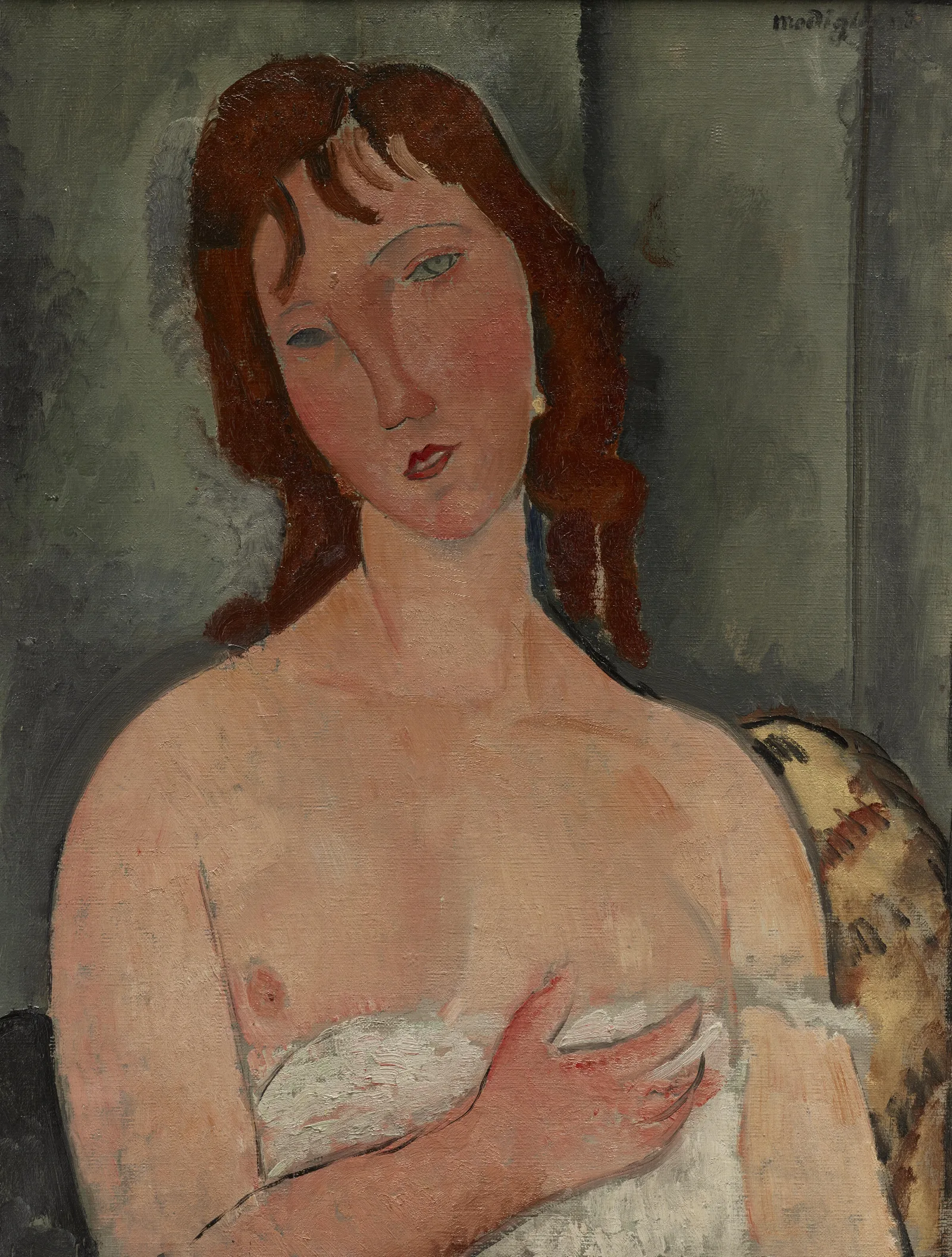 Portrait Of A Young Woman 106 Wall Art by Amedeo Modigliani - Canvas Print