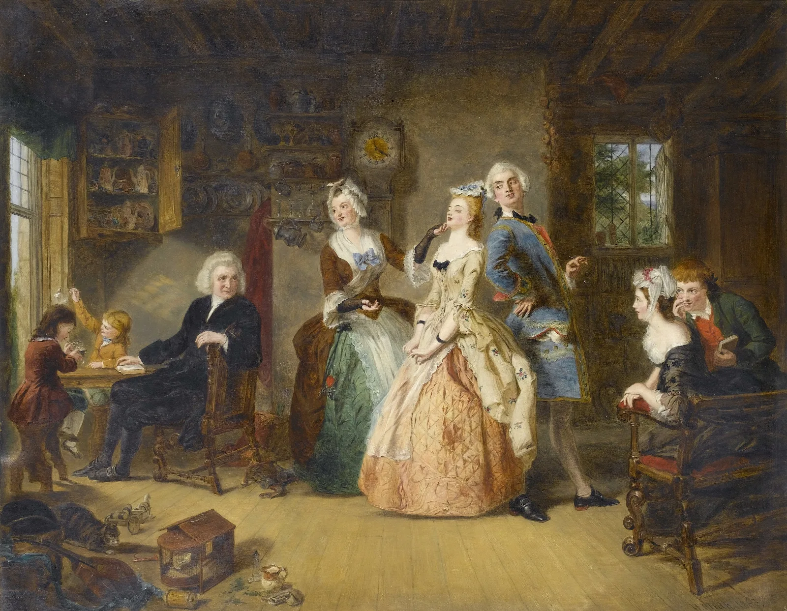 Measuring Heights Wall Art by William Powell Frith - Canvas Print
