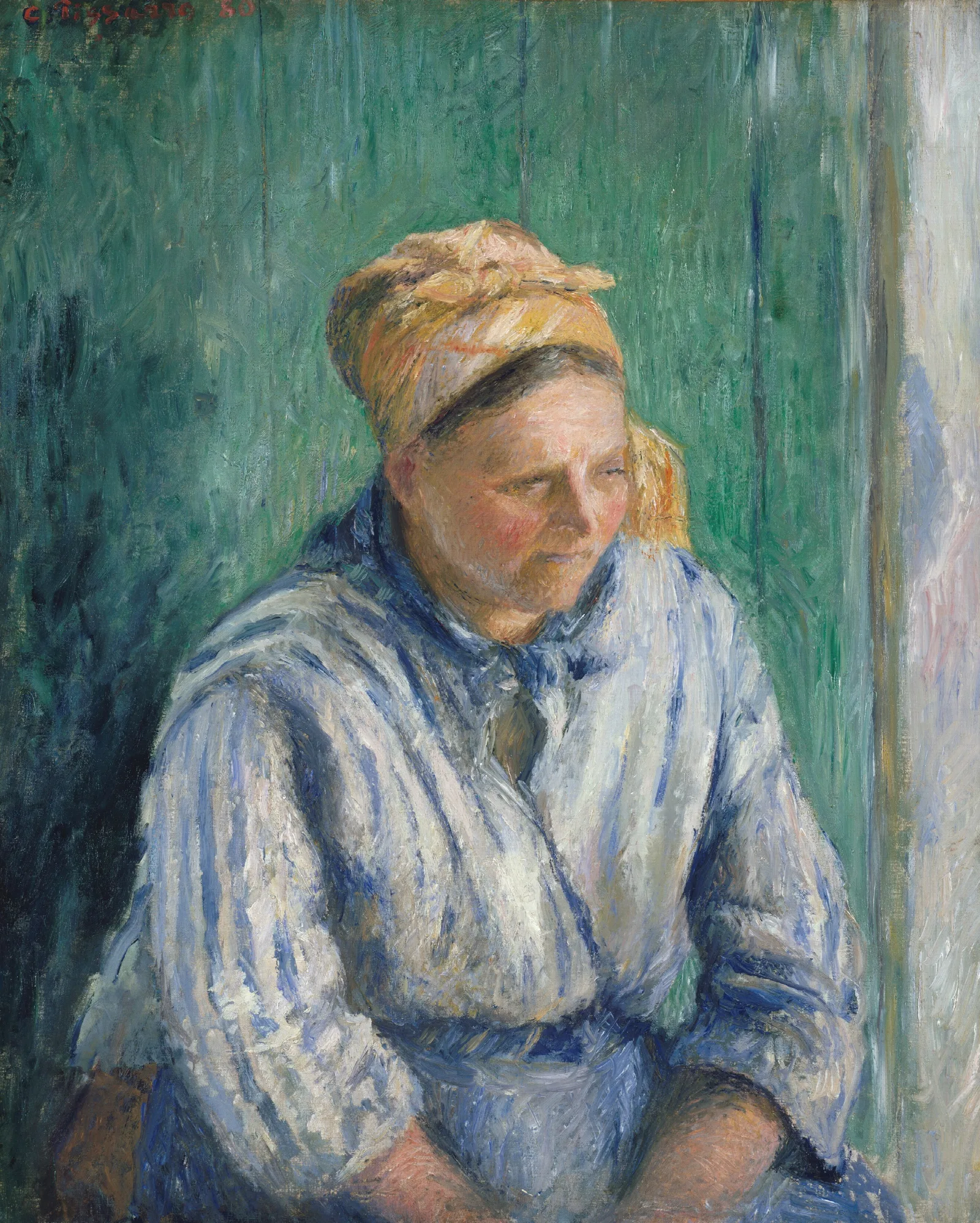 Washerwoman Study Wall Art by Camille Pissarro - Canvas Print
