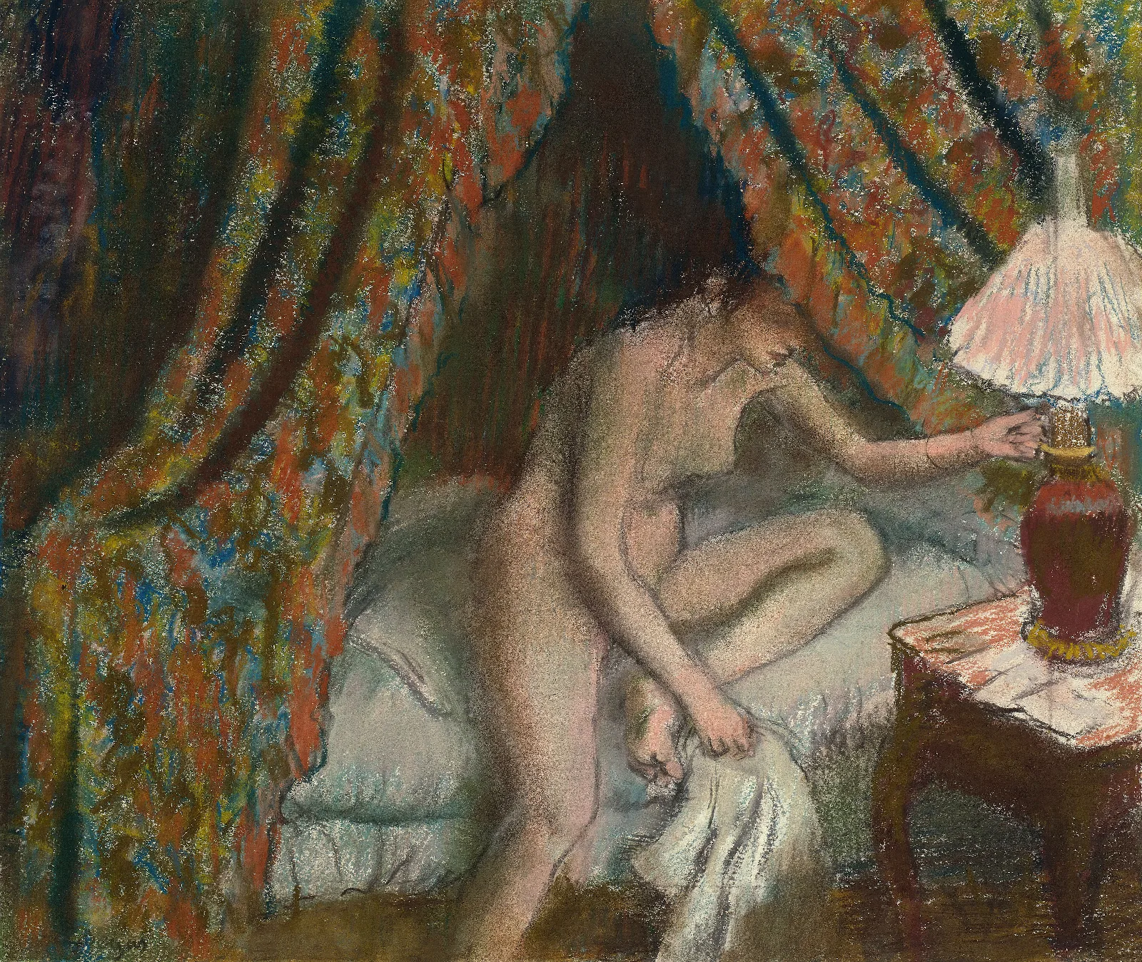 Retiring Wall Art by Edgar Degas - Canvas Print