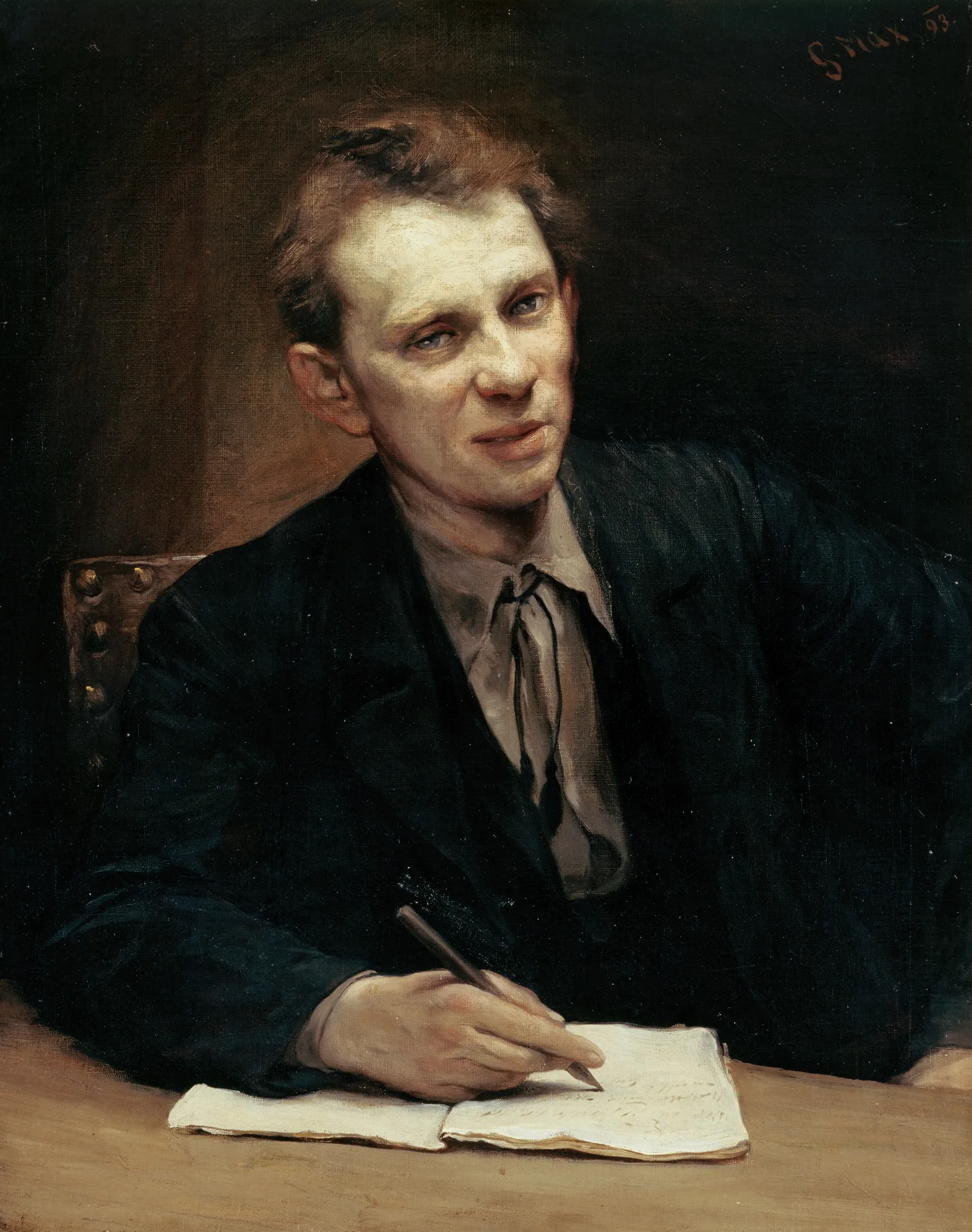 Der Hofschauspieler Alois Wohlmuth Wall Art by Gabriel von Max - Canvas Print