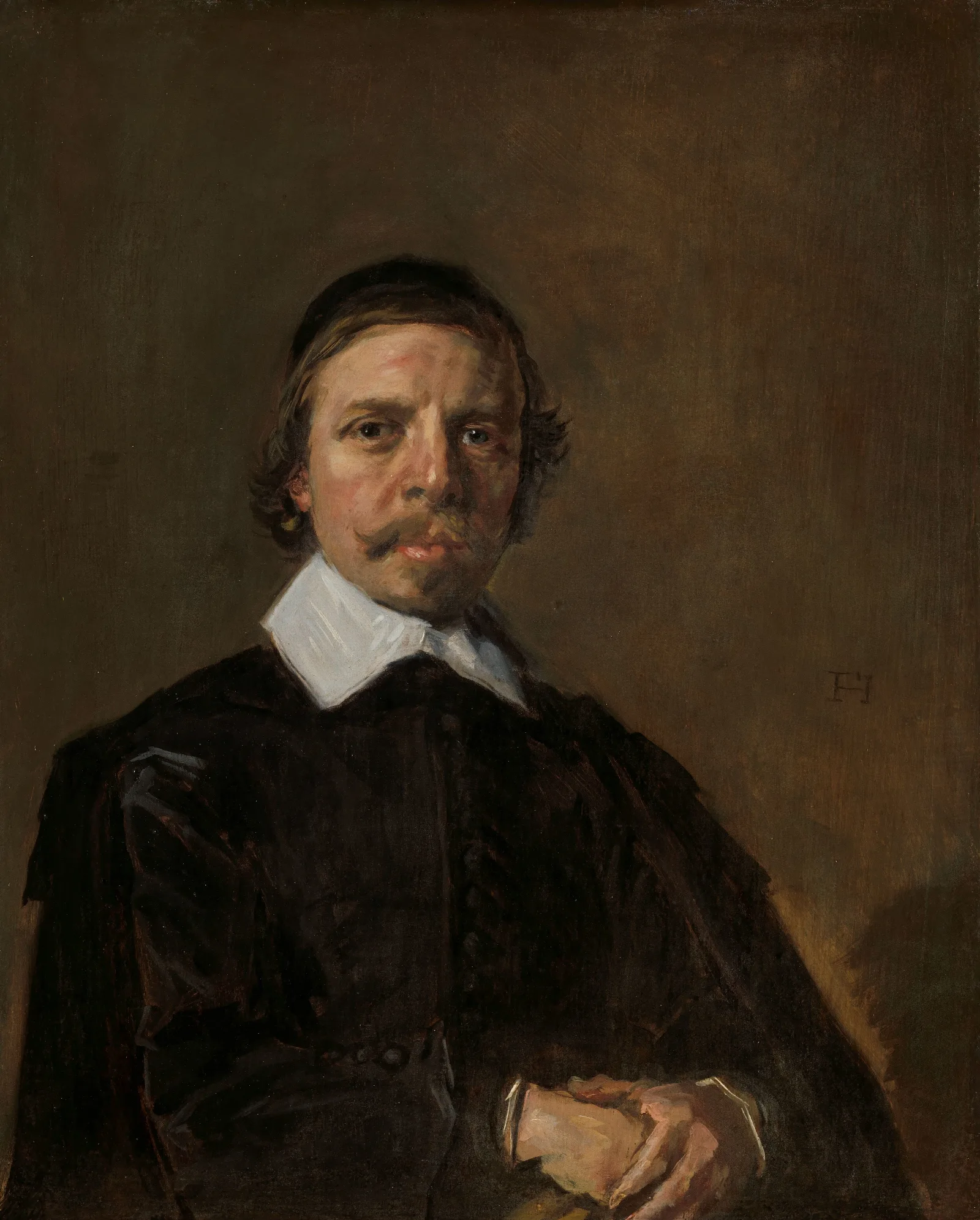 Portrait Of A Man Possibly A Clergyman Wall Art by Frans Hals - Canvas Print