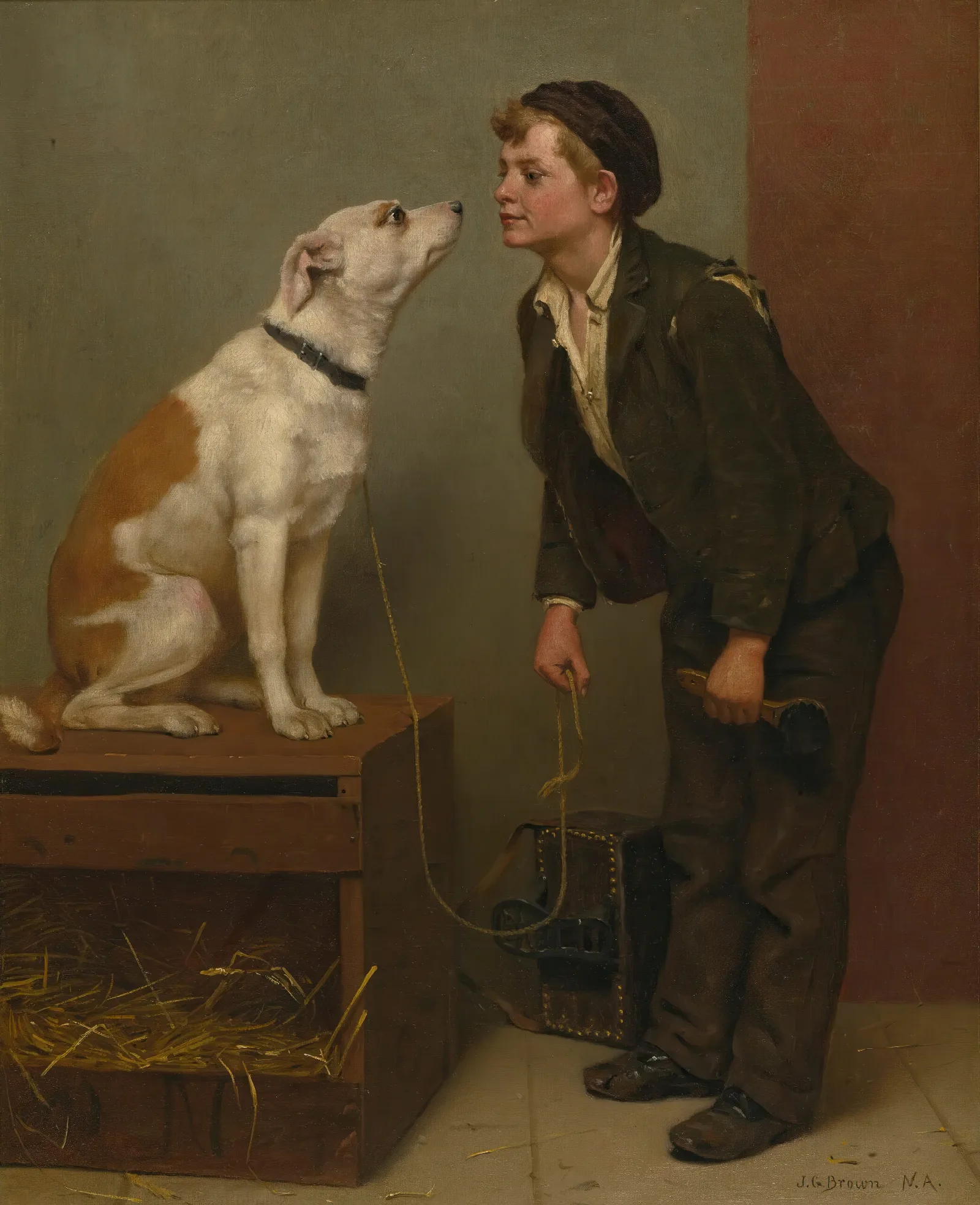 Who Do You Love Wall Art by John George Brown - Canvas Print