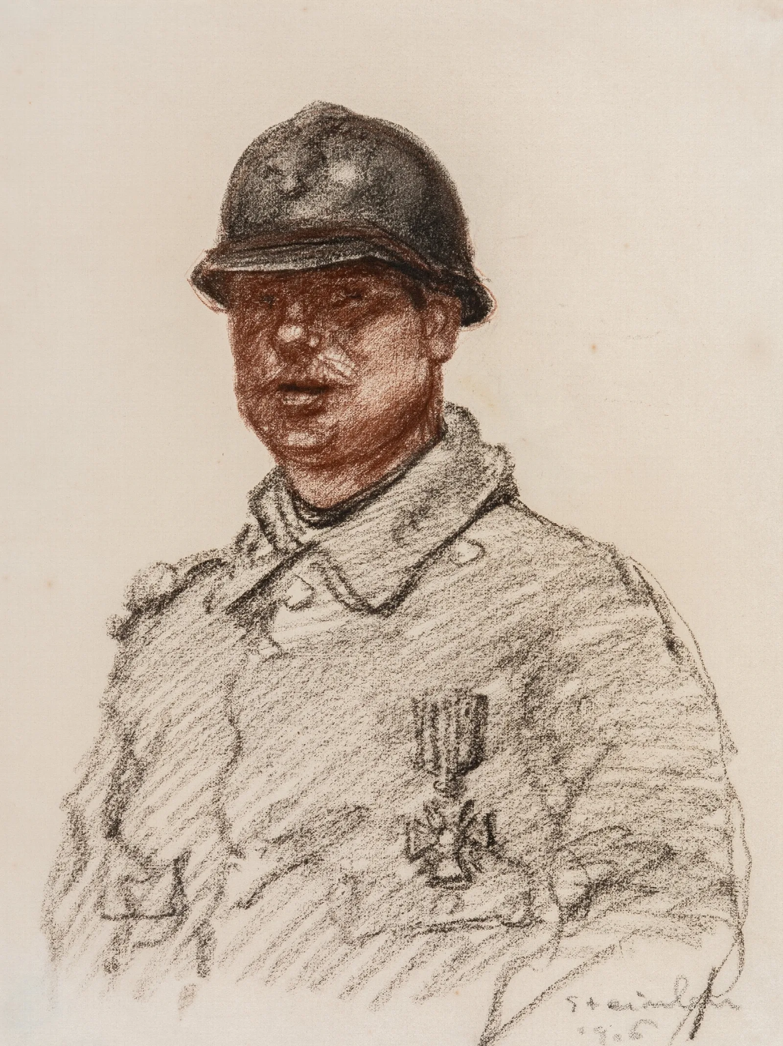 Portrait Of A Soldier 2 Wall Art by Théophile Alexandre Steinlen - Canvas Print