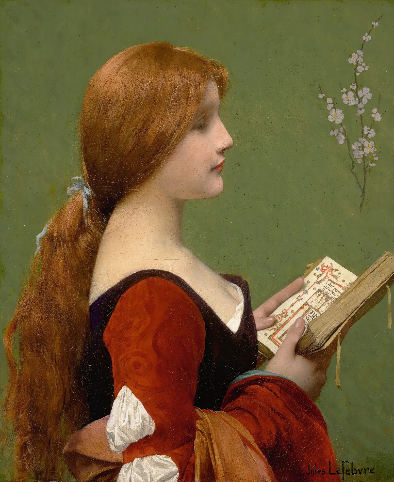 Jeanne La Rousse Wall Art by Jules Joseph Lefebvre - Canvas Print
