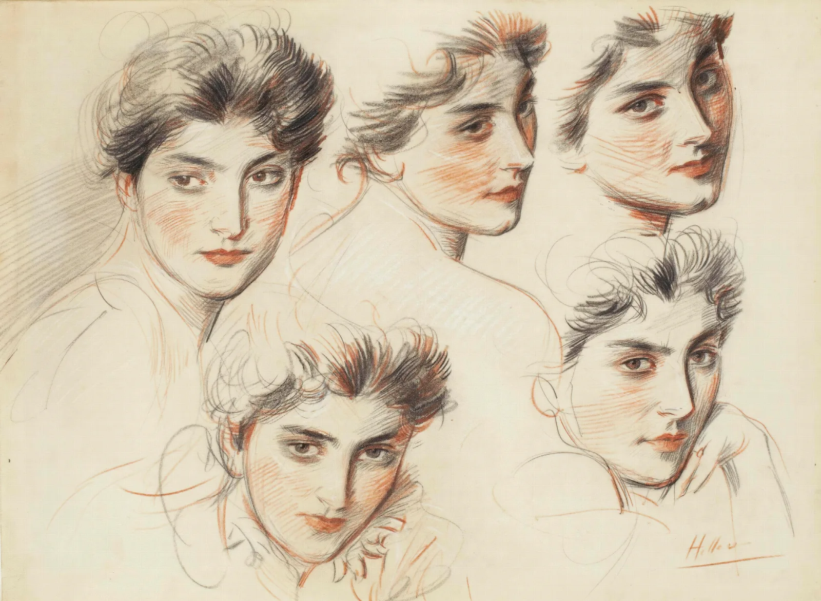 Lady De Grey Wall Art by Paul César Helleu - Canvas Print
