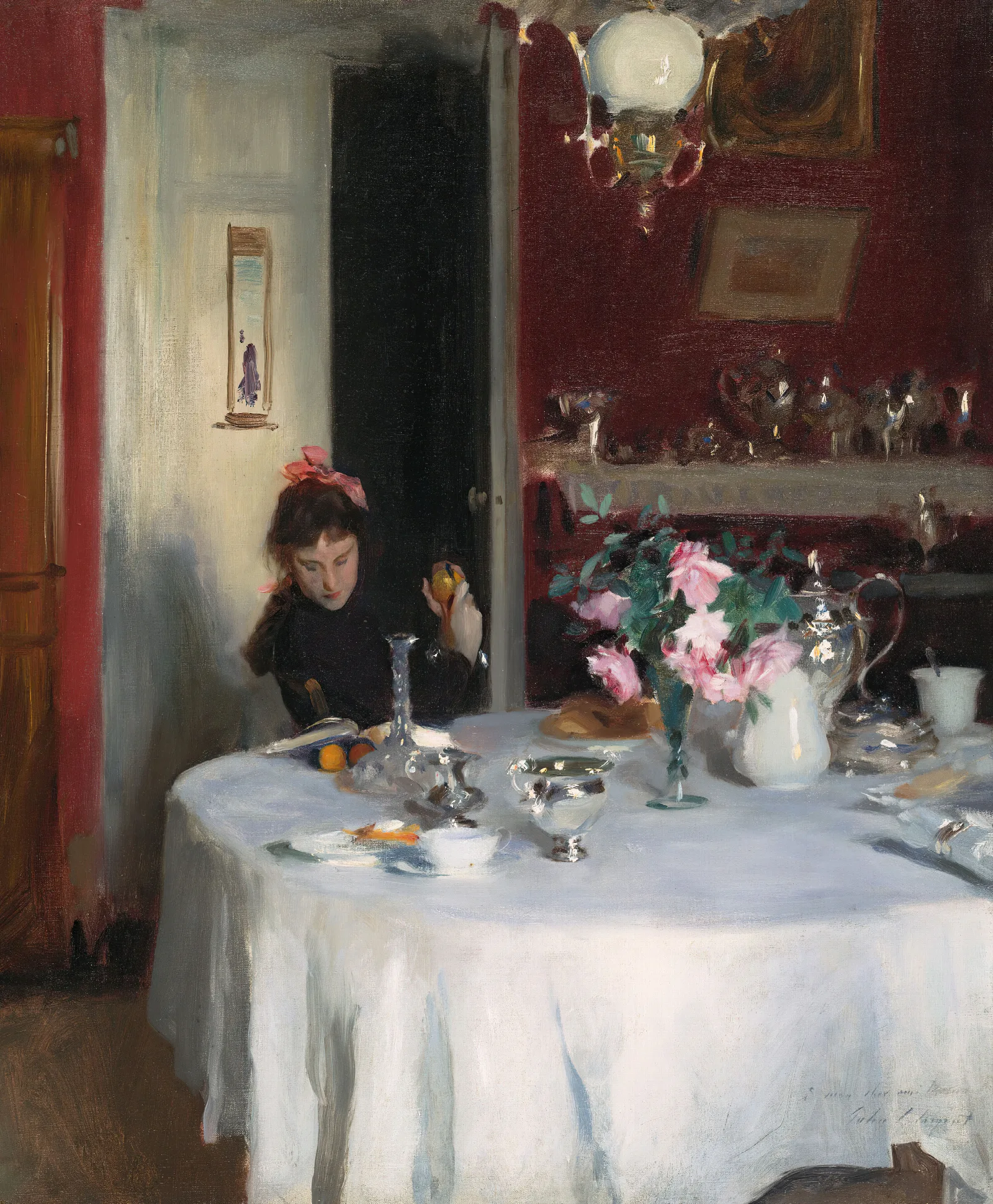 The Breakfast Table Wall Art by John Singer Sargent - Canvas Print