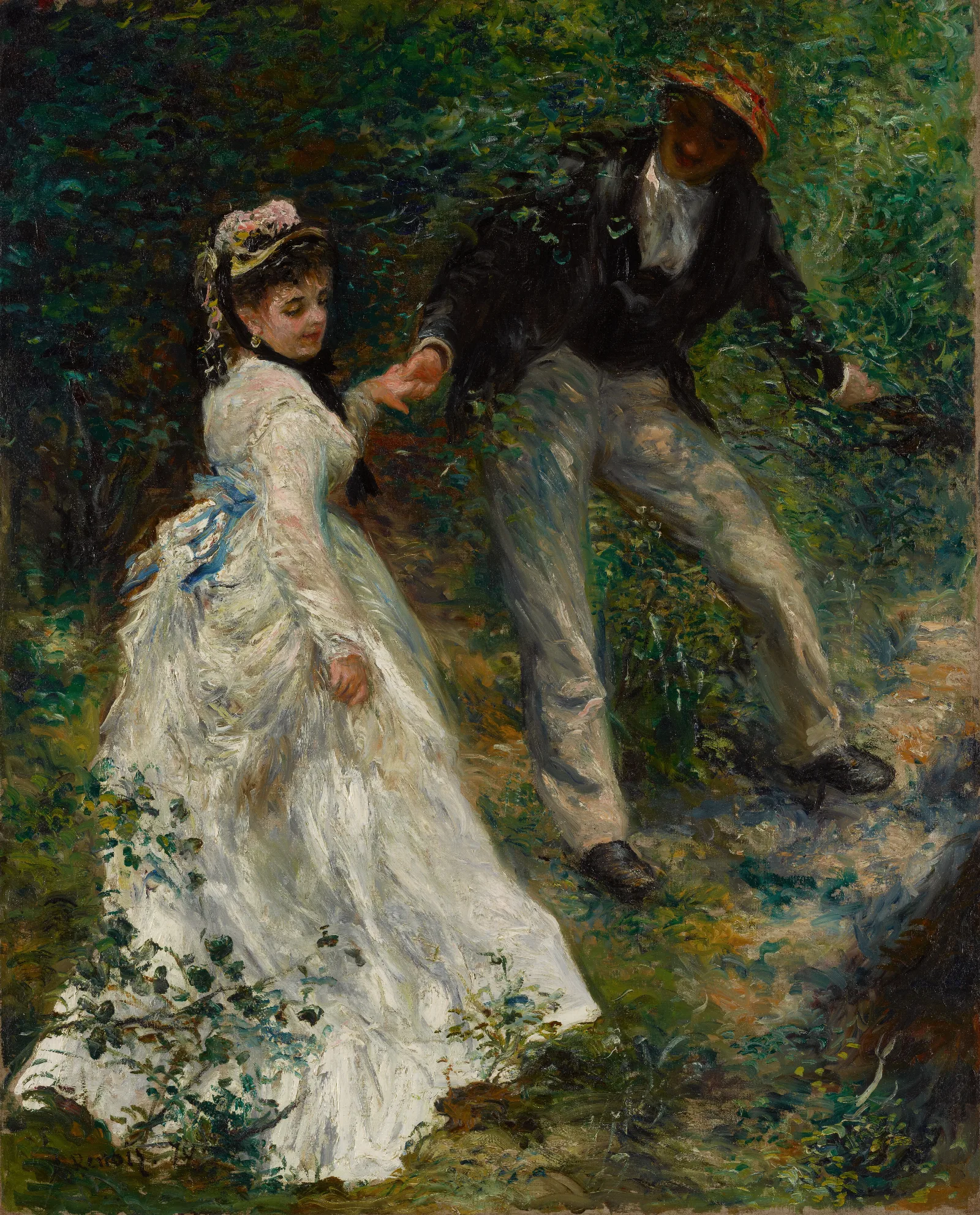 La Promenade Wall Art by Pierre-Auguste Renoir - Canvas Print